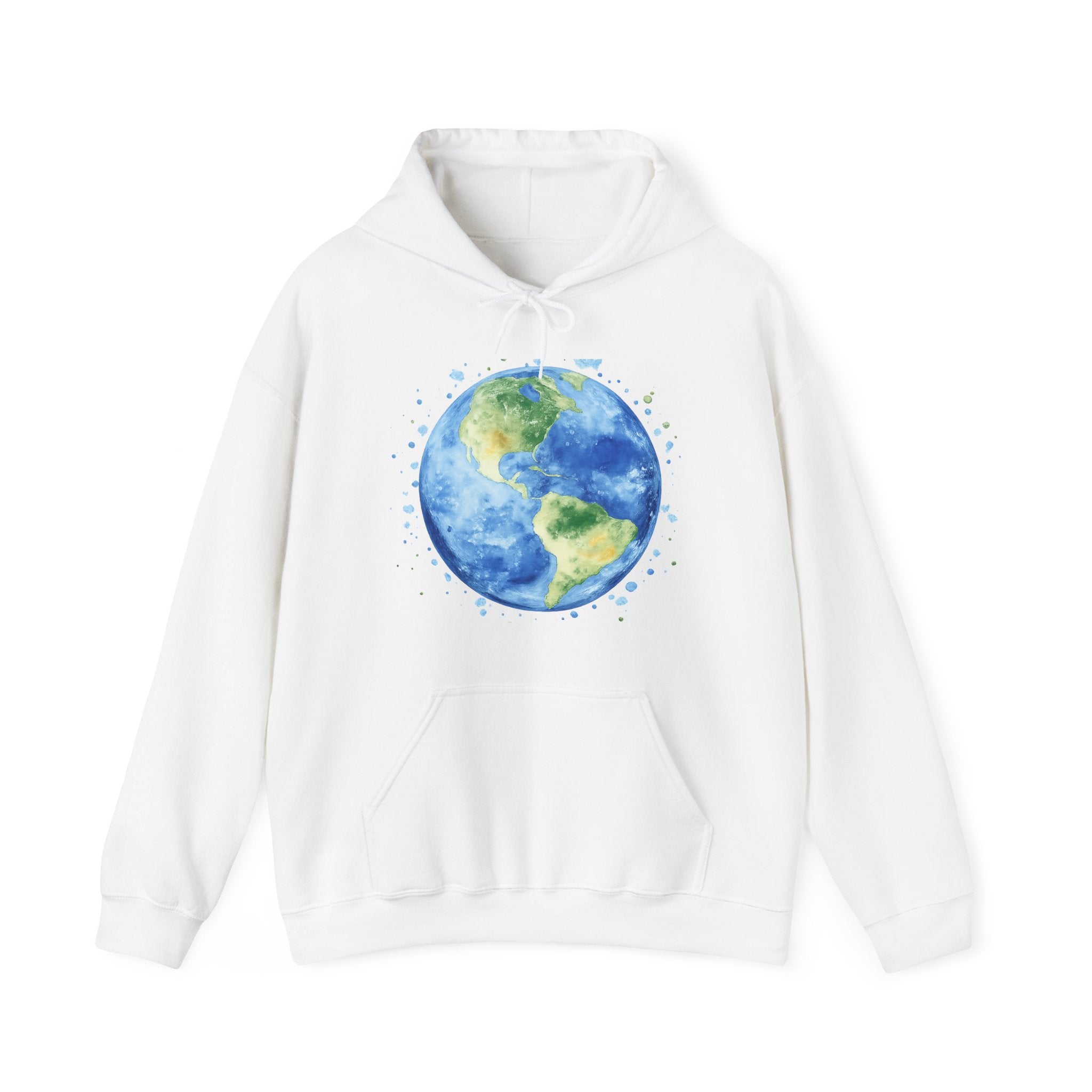 Earth Watercolor Unisex Hoodie (Men & Women)