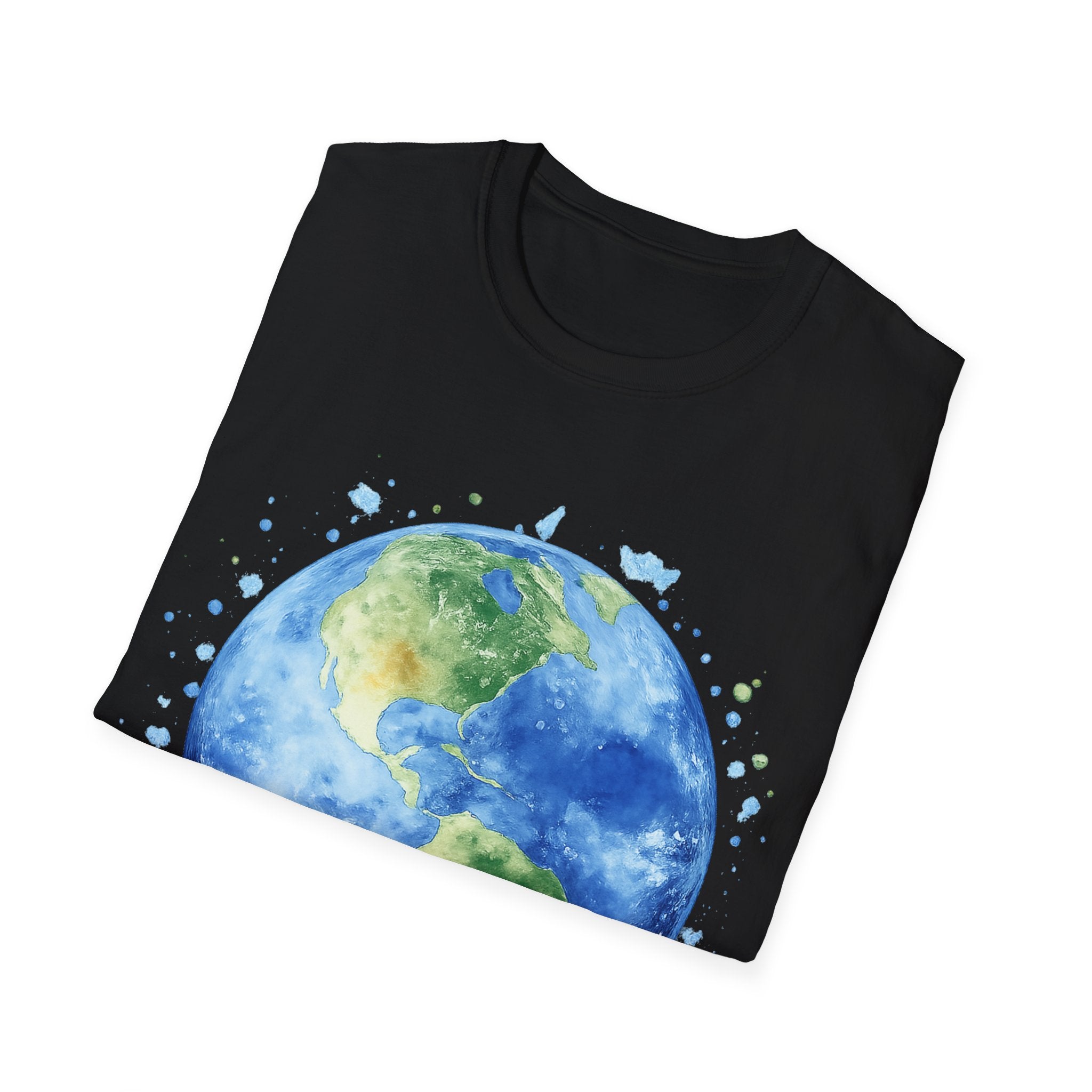 Earth Watercolor T-Shirt — Planet Earth Graphic Tee for Nature Lovers