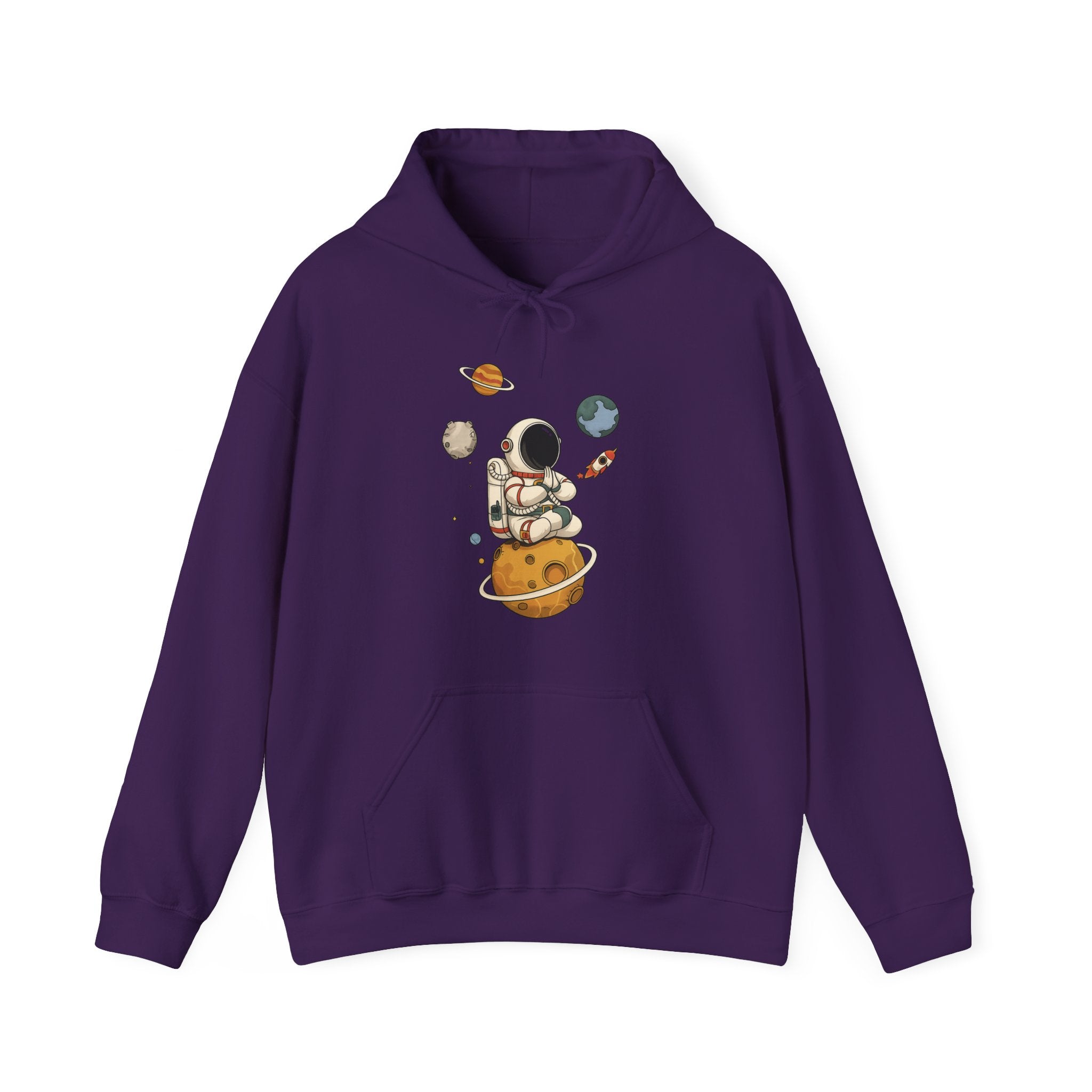 Astronaut Hoodie — Cute Space Explorer with Planets Graphic
