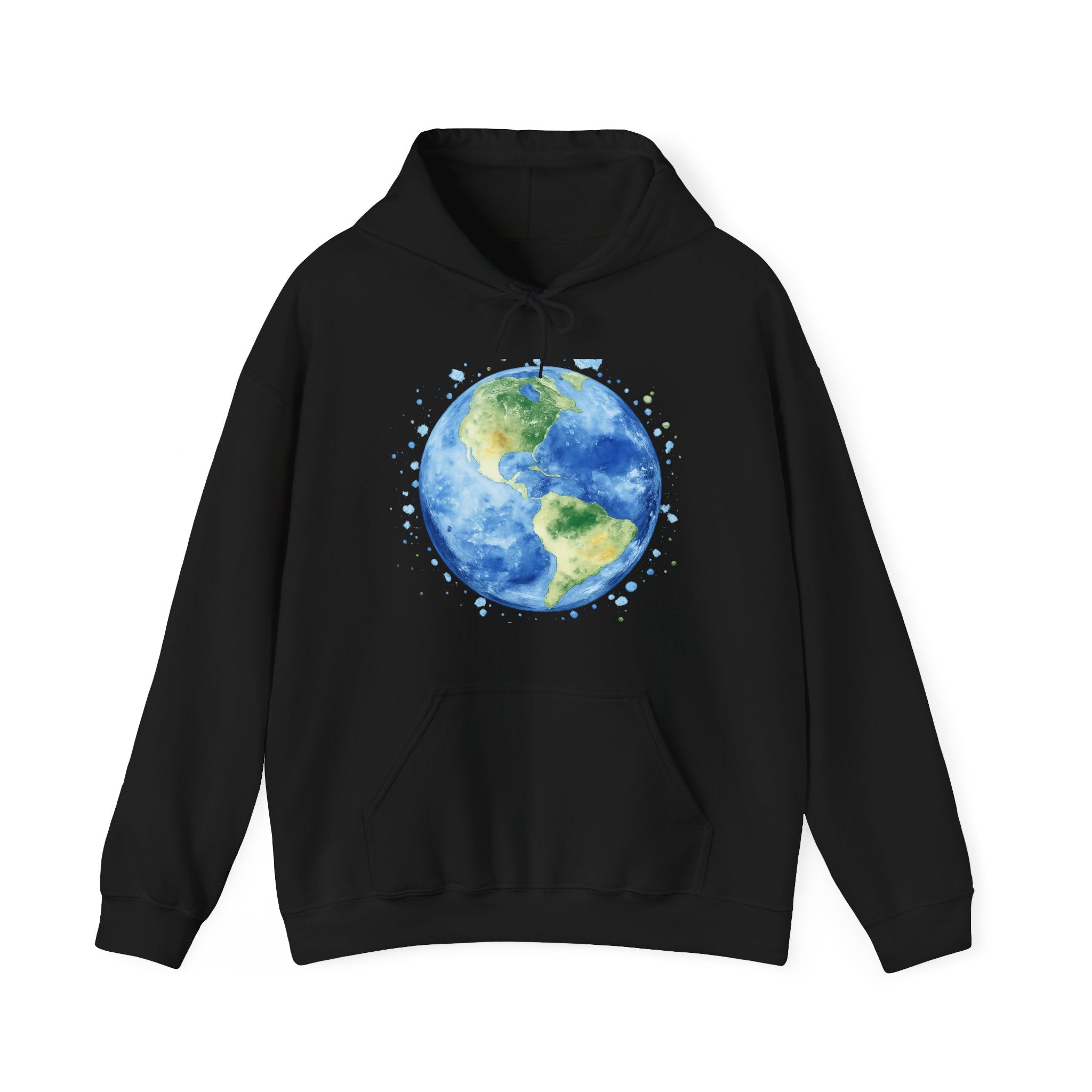 Earth Watercolor Unisex Hoodie (Men & Women)