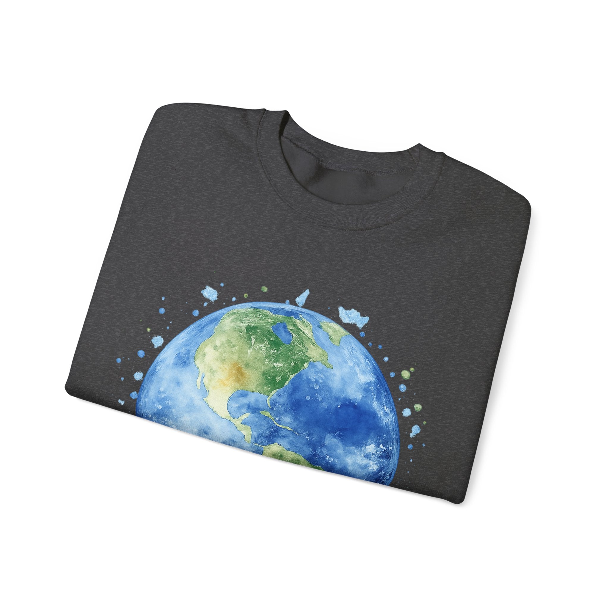 Earth Watercolor Crewneck Sweatshirt