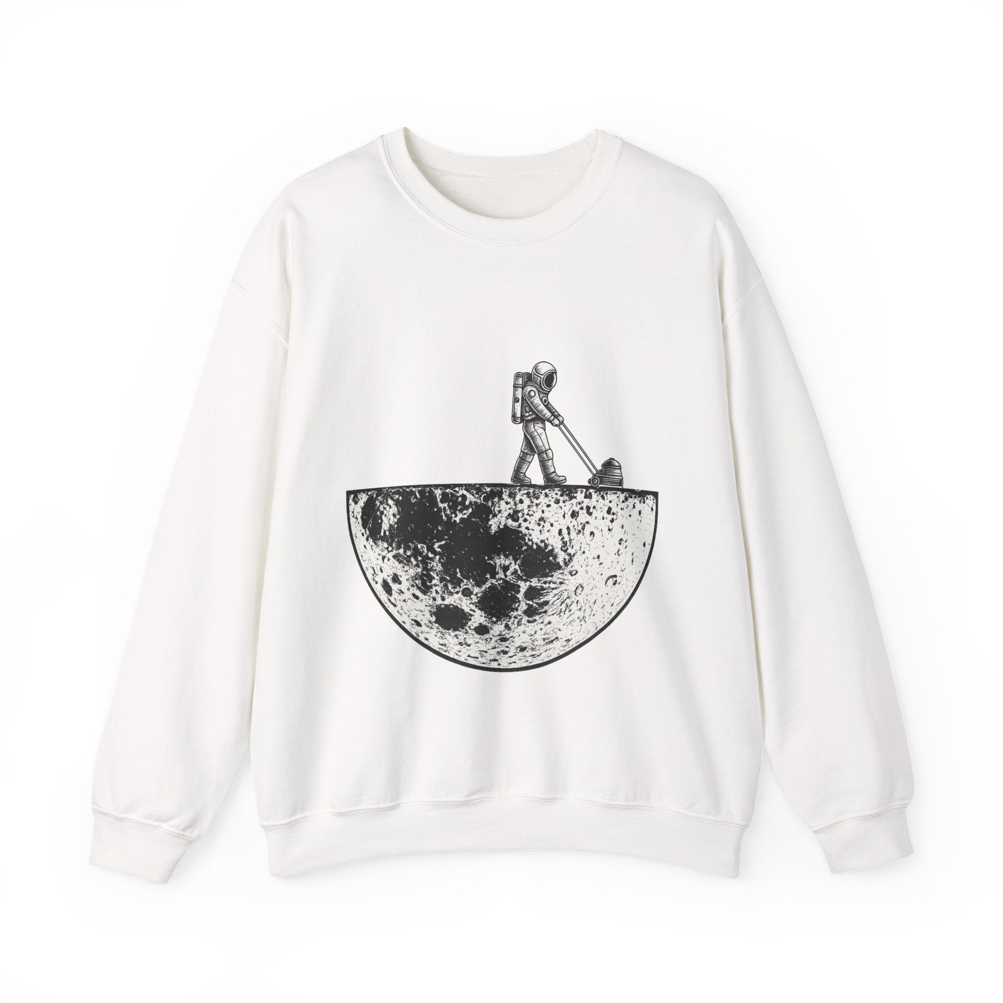 Sweatshirt — Astronaut Mowing the Moon Graphic