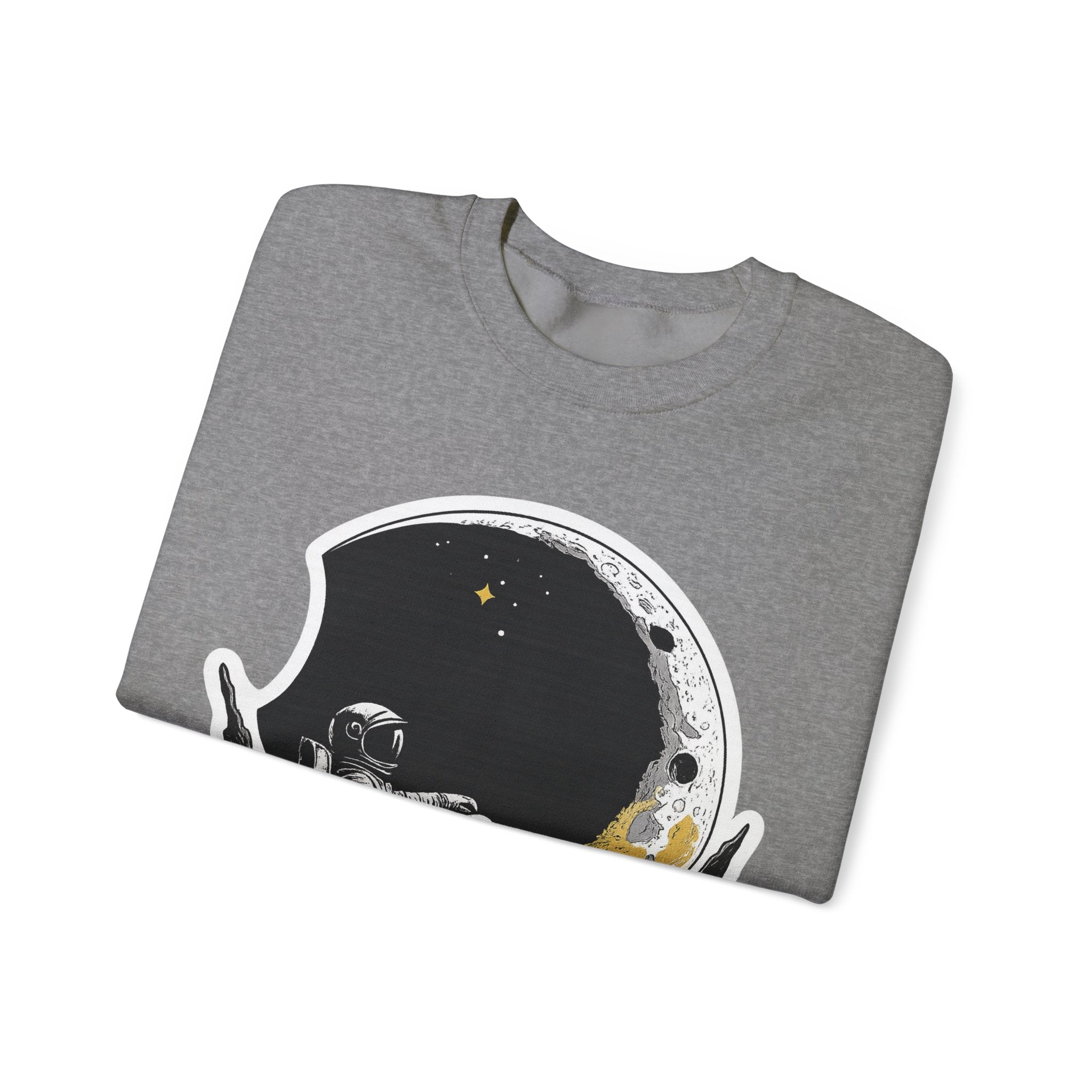 Astronaut Moon Lounge Sweatshirt — Retro Space Explorer Crewneck