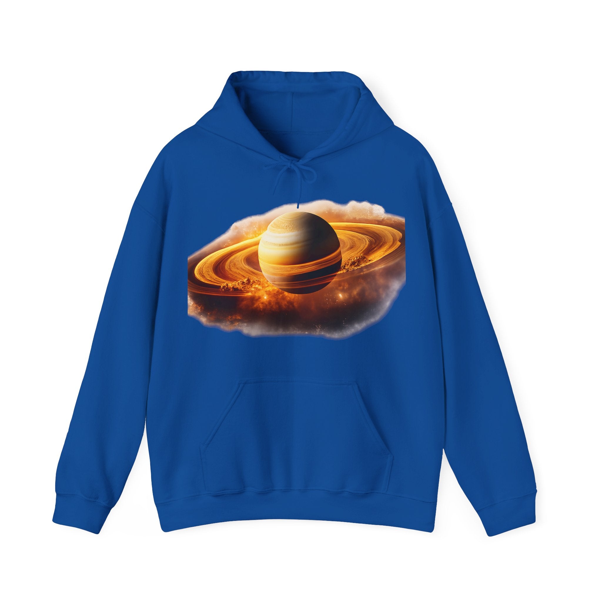 Saturn Rings Hoodie — Golden Planet Graphic Pullover