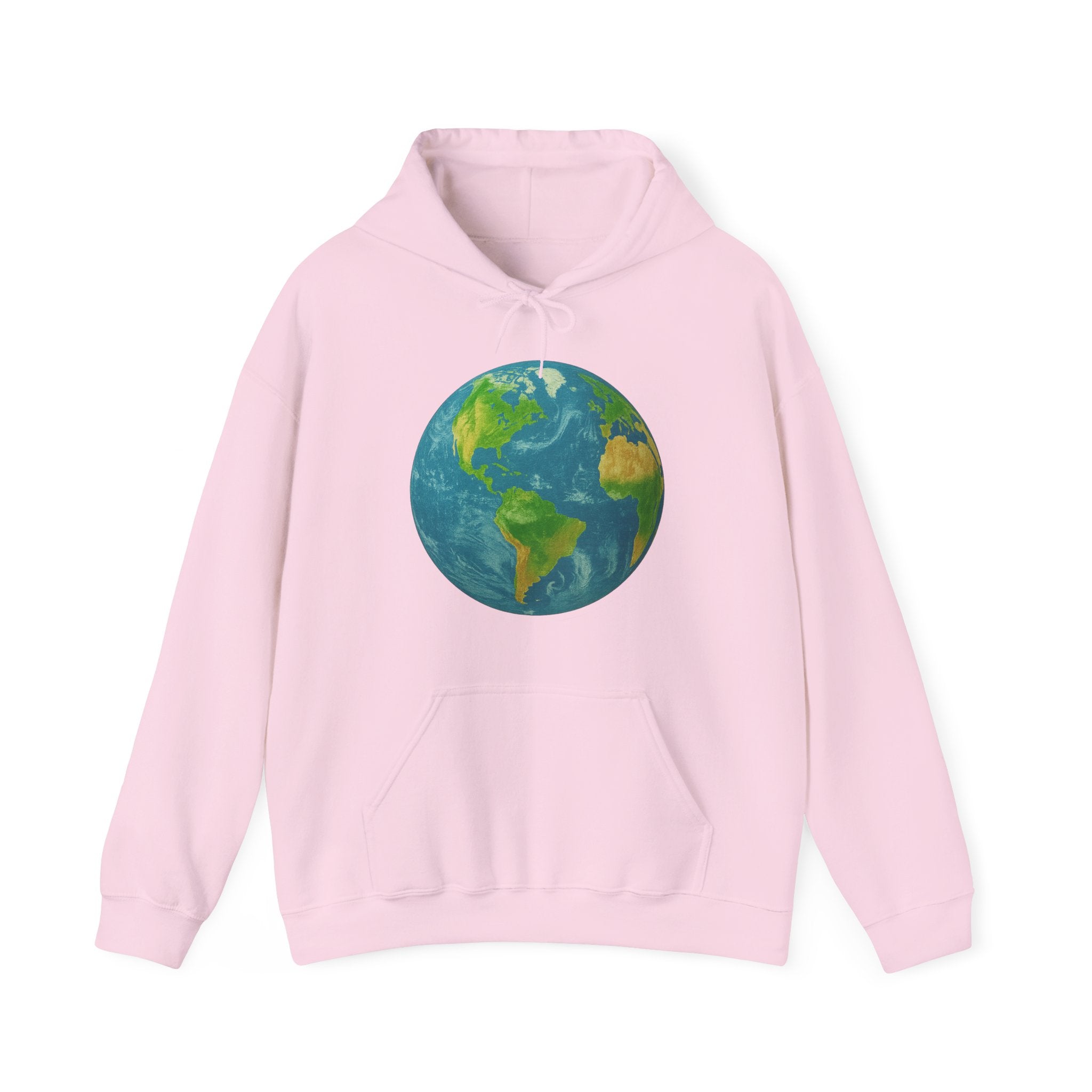 Earth Graphic Hoodie — Planet Globe Pullover for Environmental Lovers