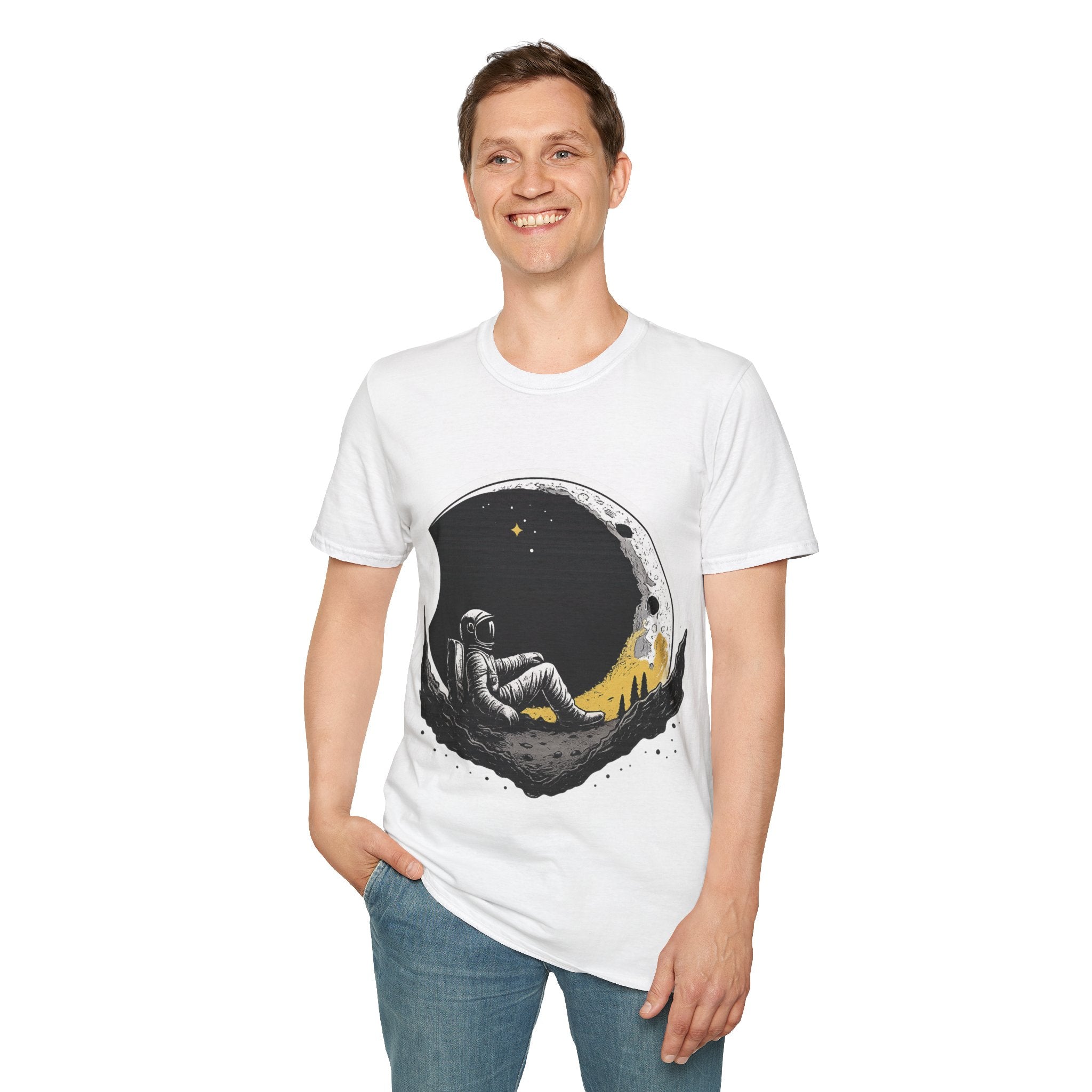 Astronaut on the Moon T-Shirt — Space Moon Graphic Tee