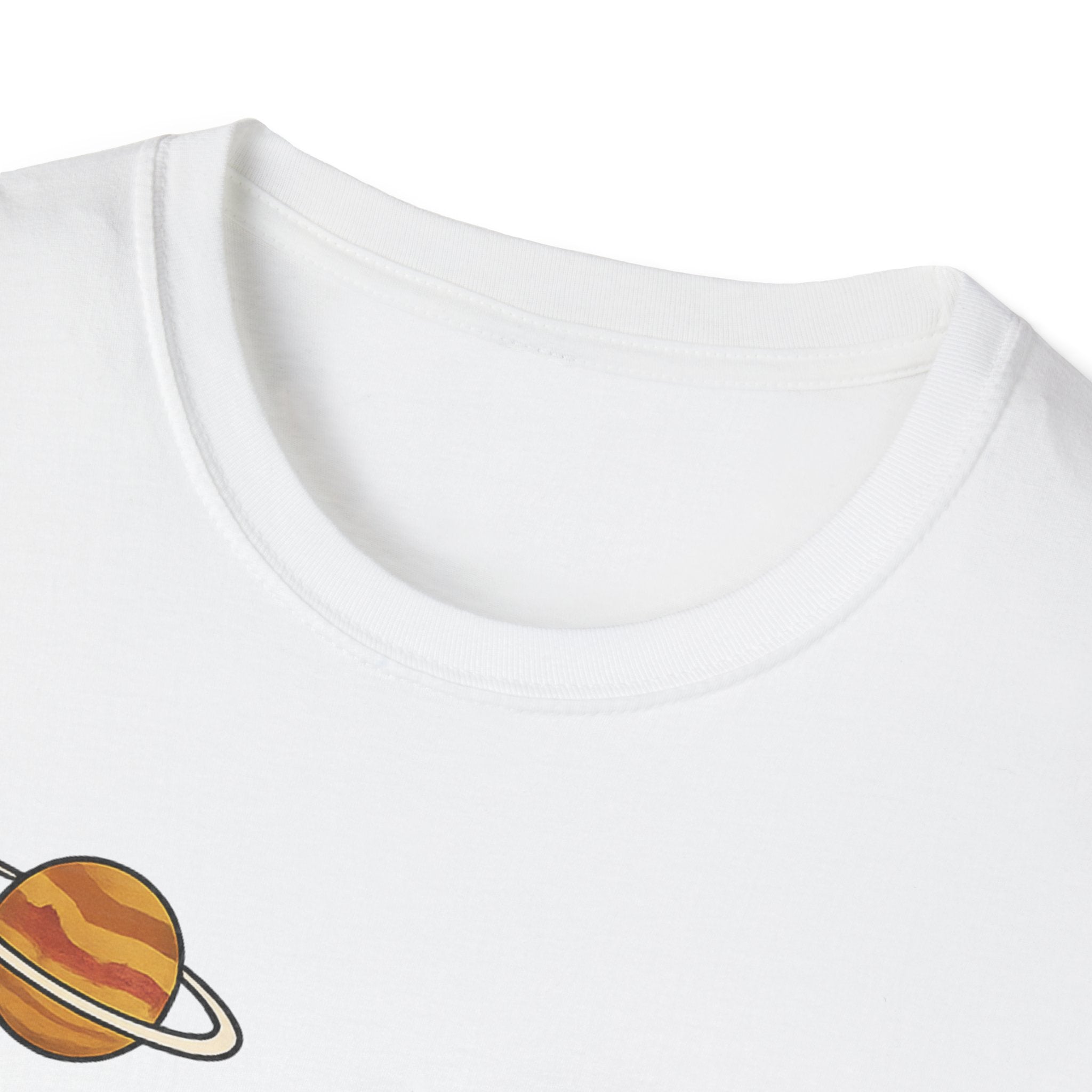 Astronaut Sitting on Planet T-Shirt — Cute Space Explorer Tee