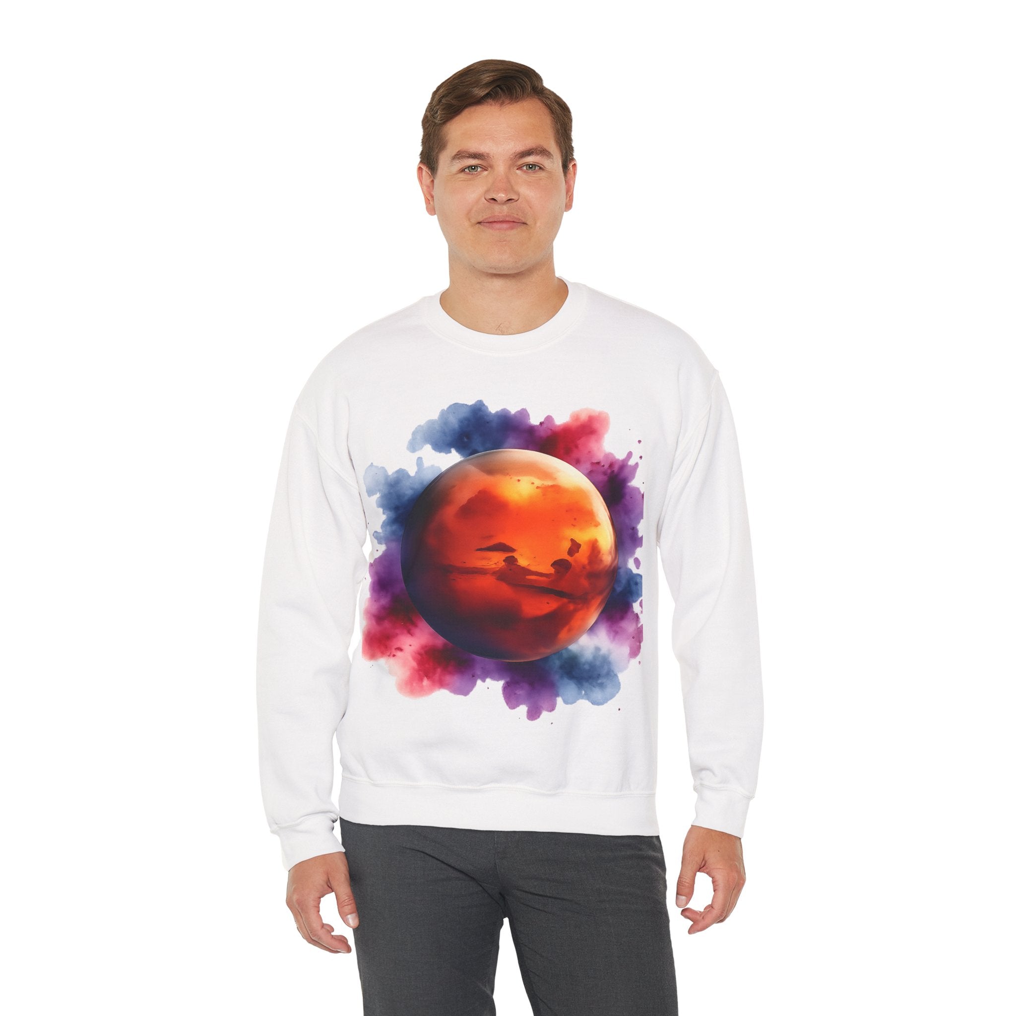 Mars Planet Parten Sweatshirt - Colorful Mars Graphic Tee