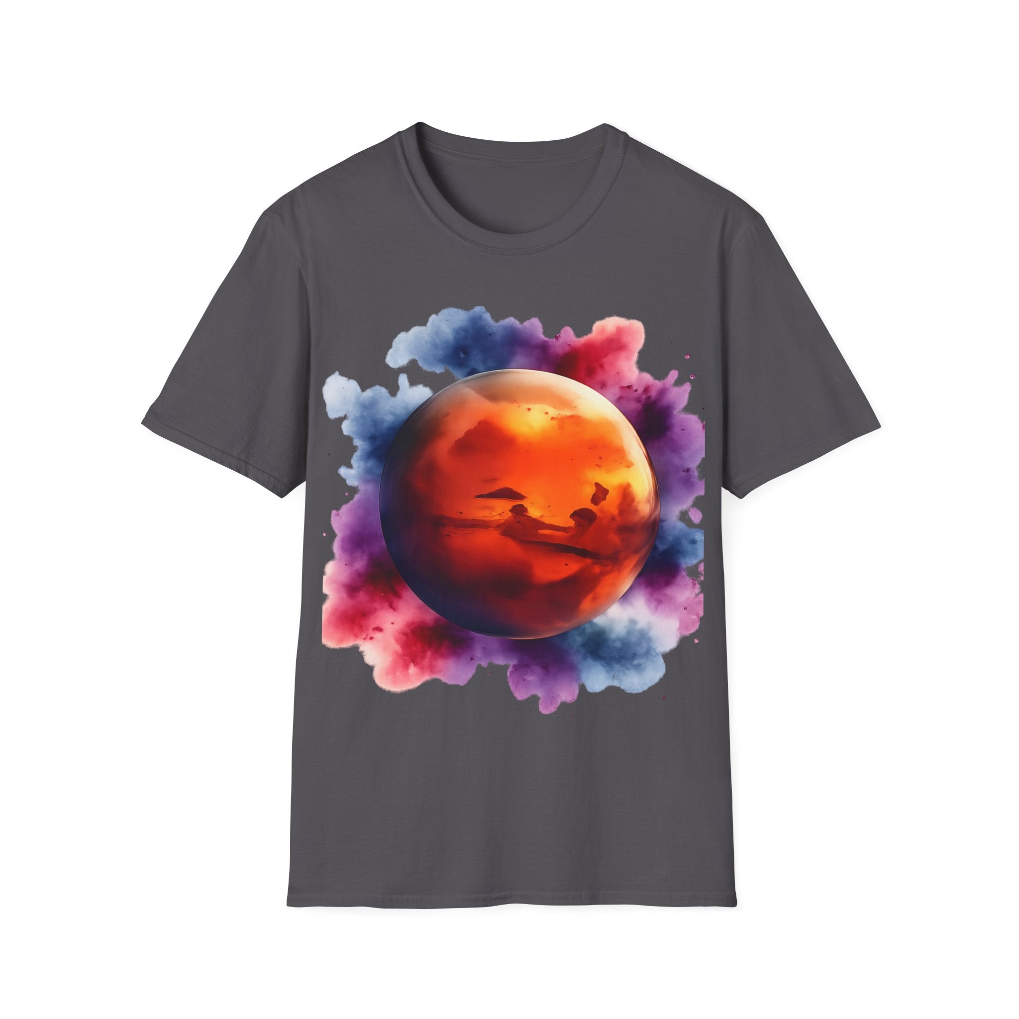 Mars Planet Parten T-Shirt — Colorful Mars Graphic Tee