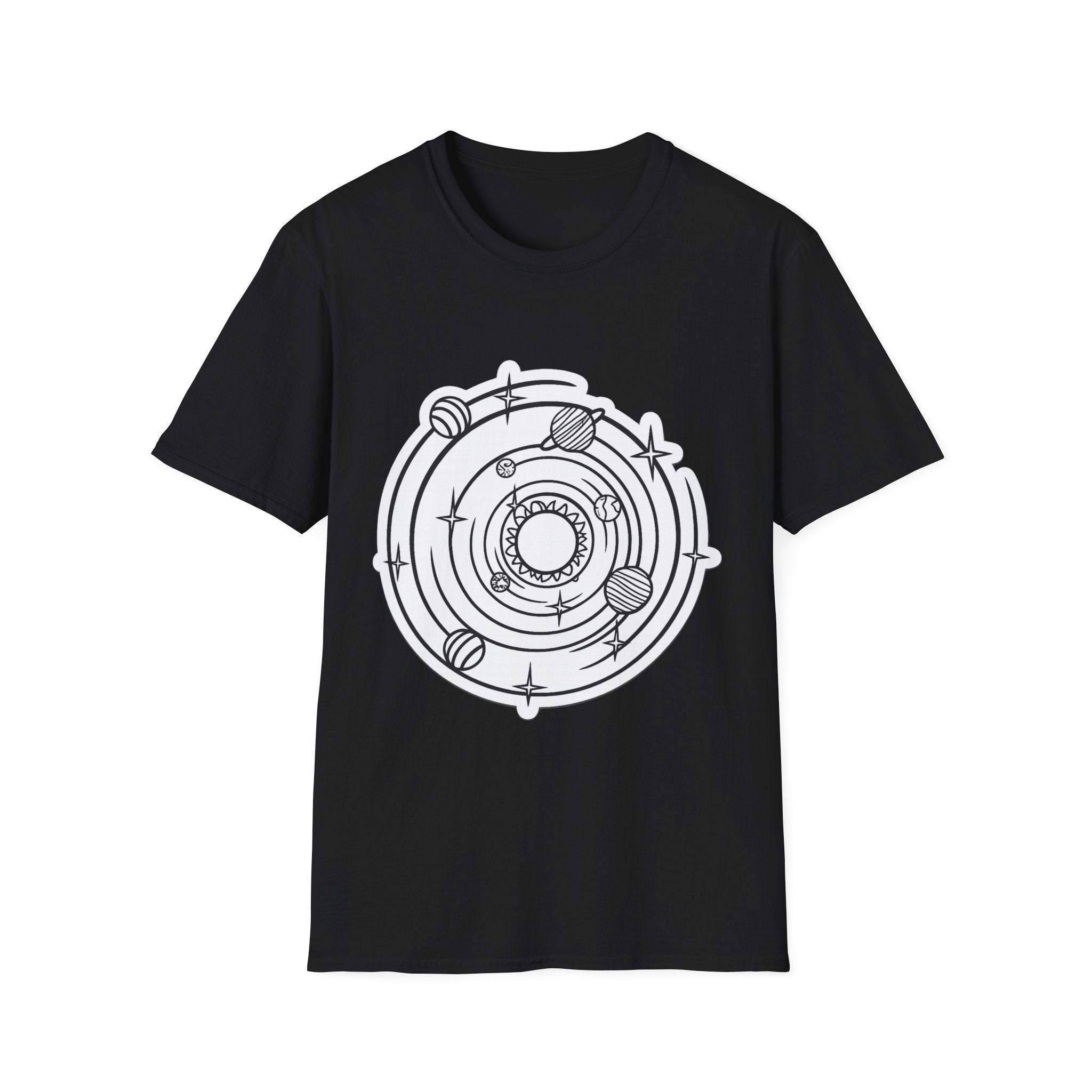 Celestial Orbit Graphic T-Shirt — Minimal Solar System Tee