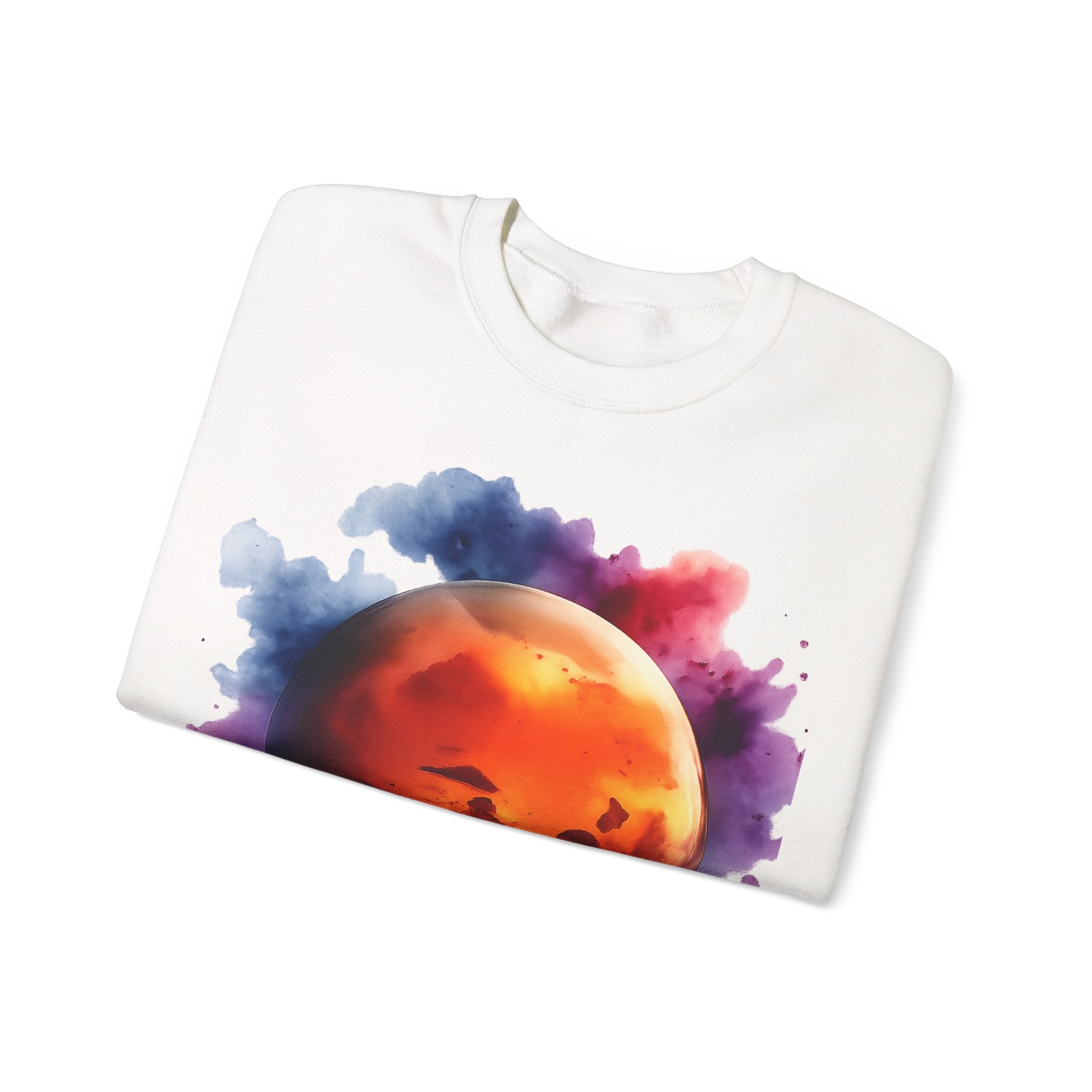 Mars Planet Parten Sweatshirt - Colorful Mars Graphic Tee