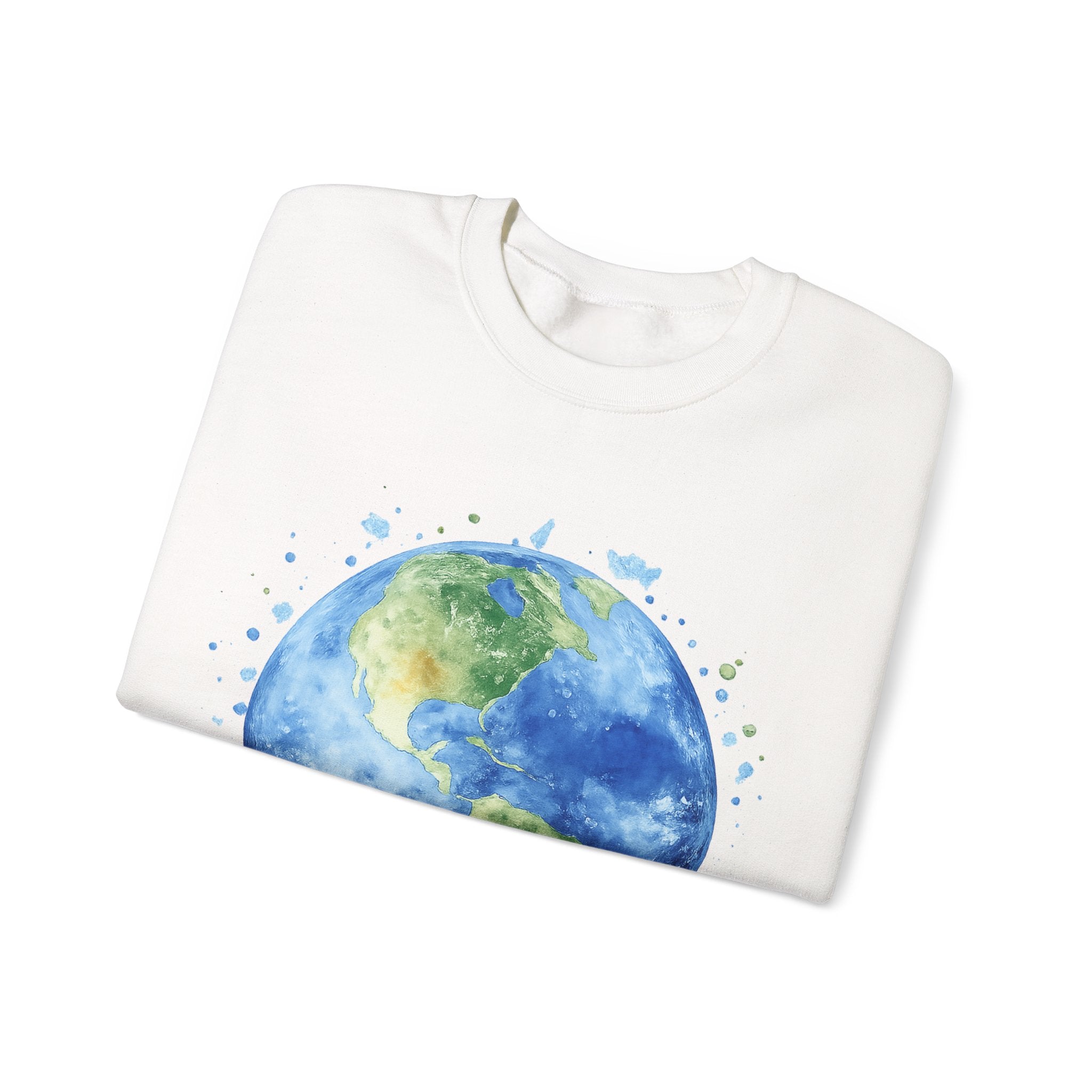 Earth Watercolor Crewneck Sweatshirt