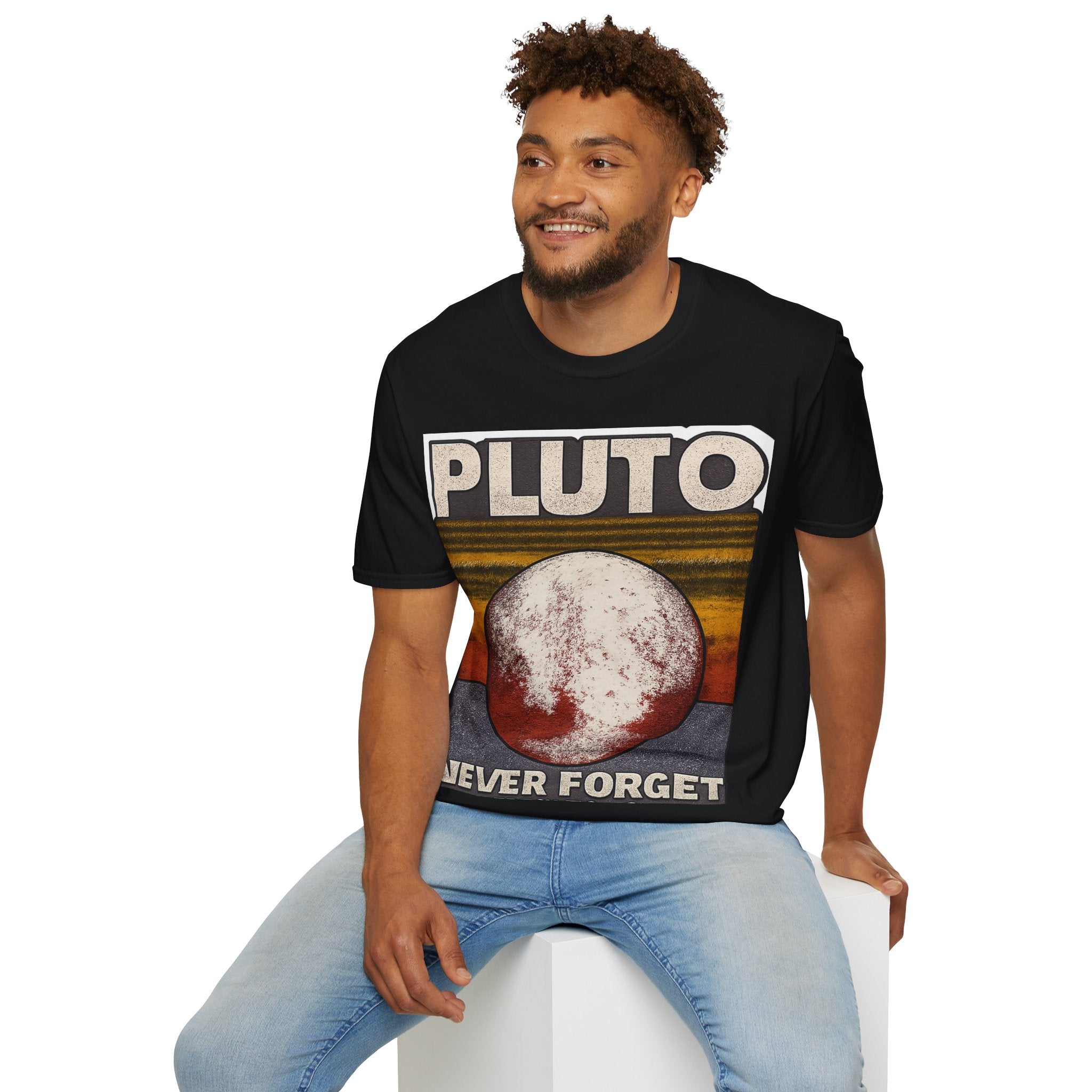 Pluto Never Forget T-Shirt — Astronomy Lovers Tee (Men & Women)