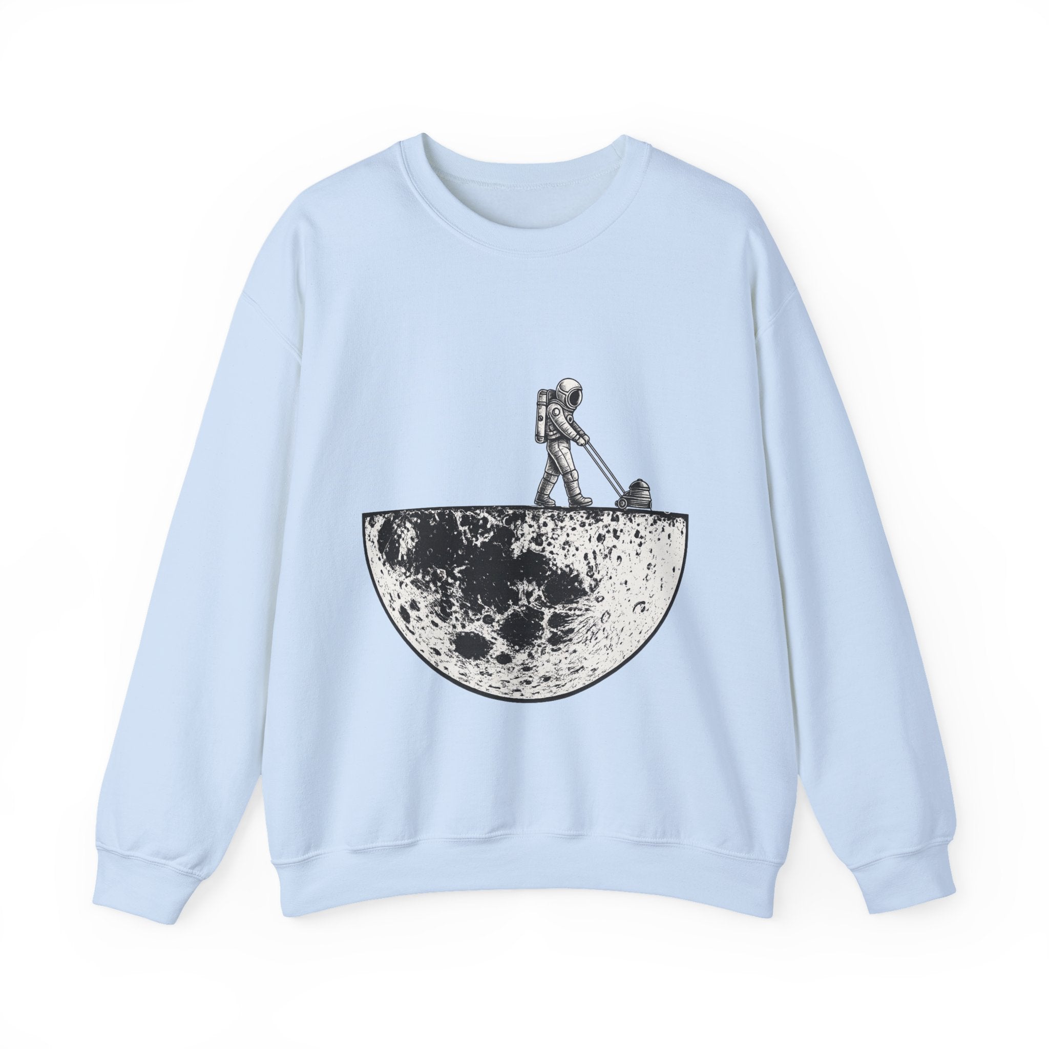Sweatshirt — Astronaut Mowing the Moon Graphic