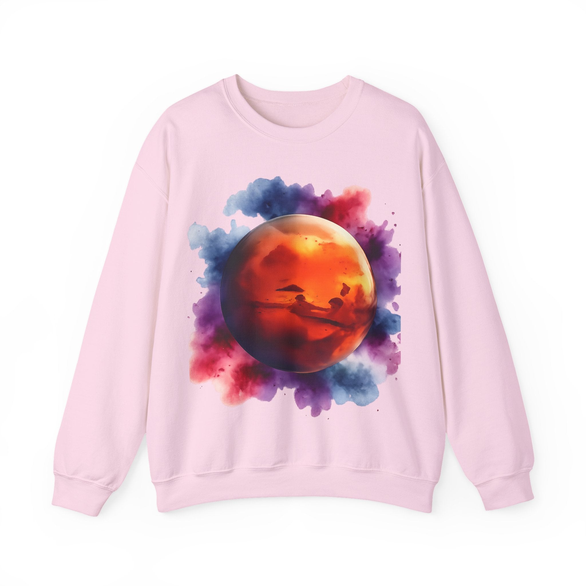 Mars Planet Parten Sweatshirt - Colorful Mars Graphic Tee