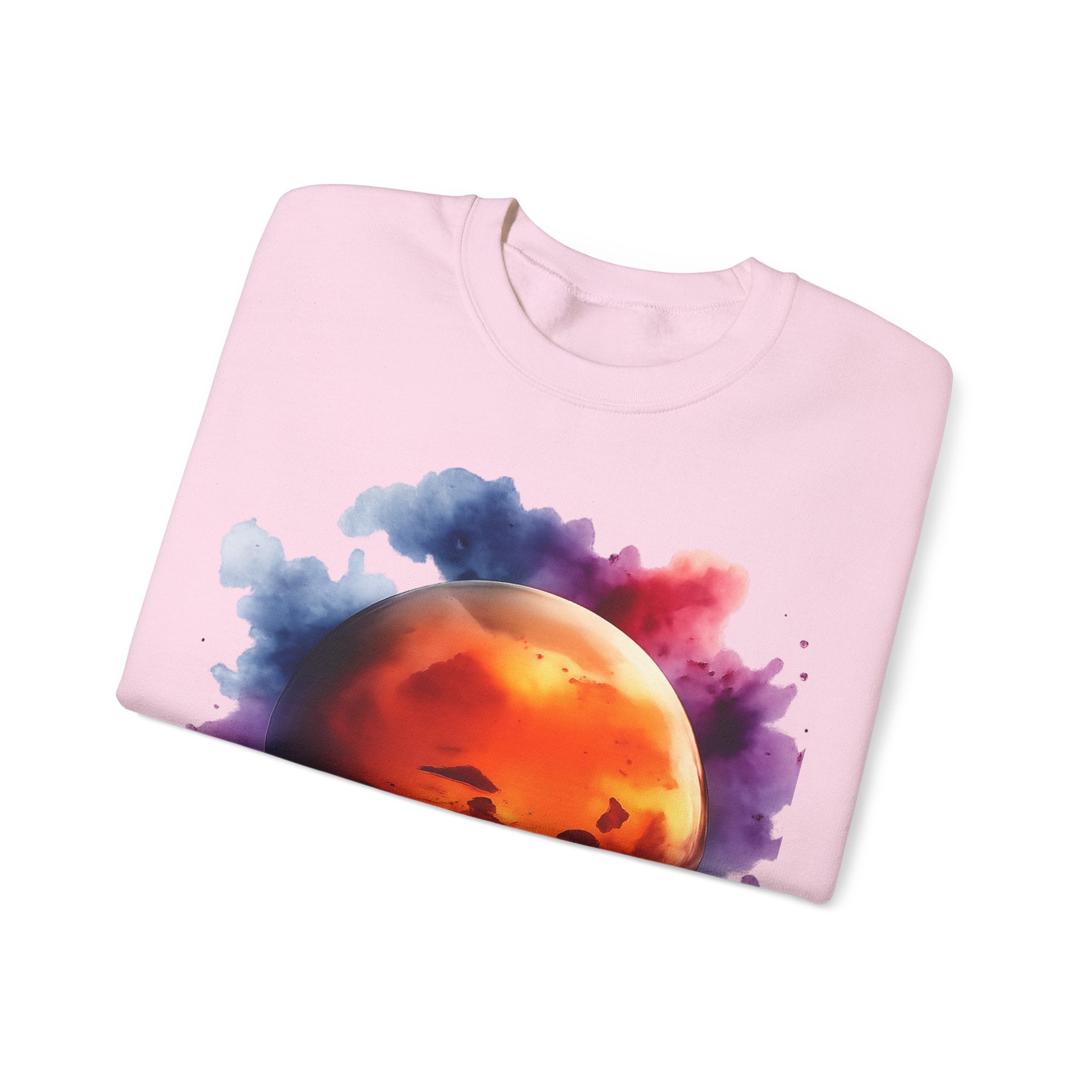 Mars Planet Parten Sweatshirt - Colorful Mars Graphic Tee