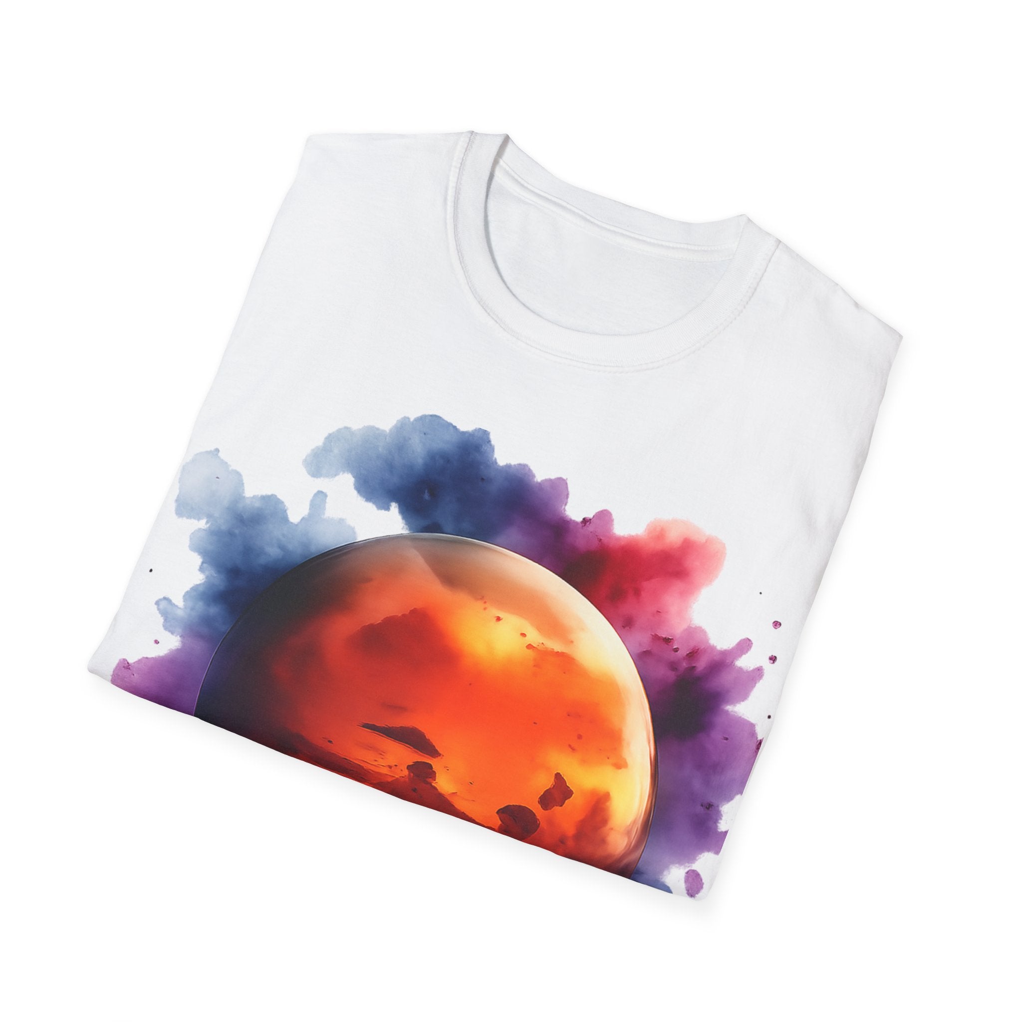 Mars Planet Parten T-Shirt — Colorful Mars Graphic Tee