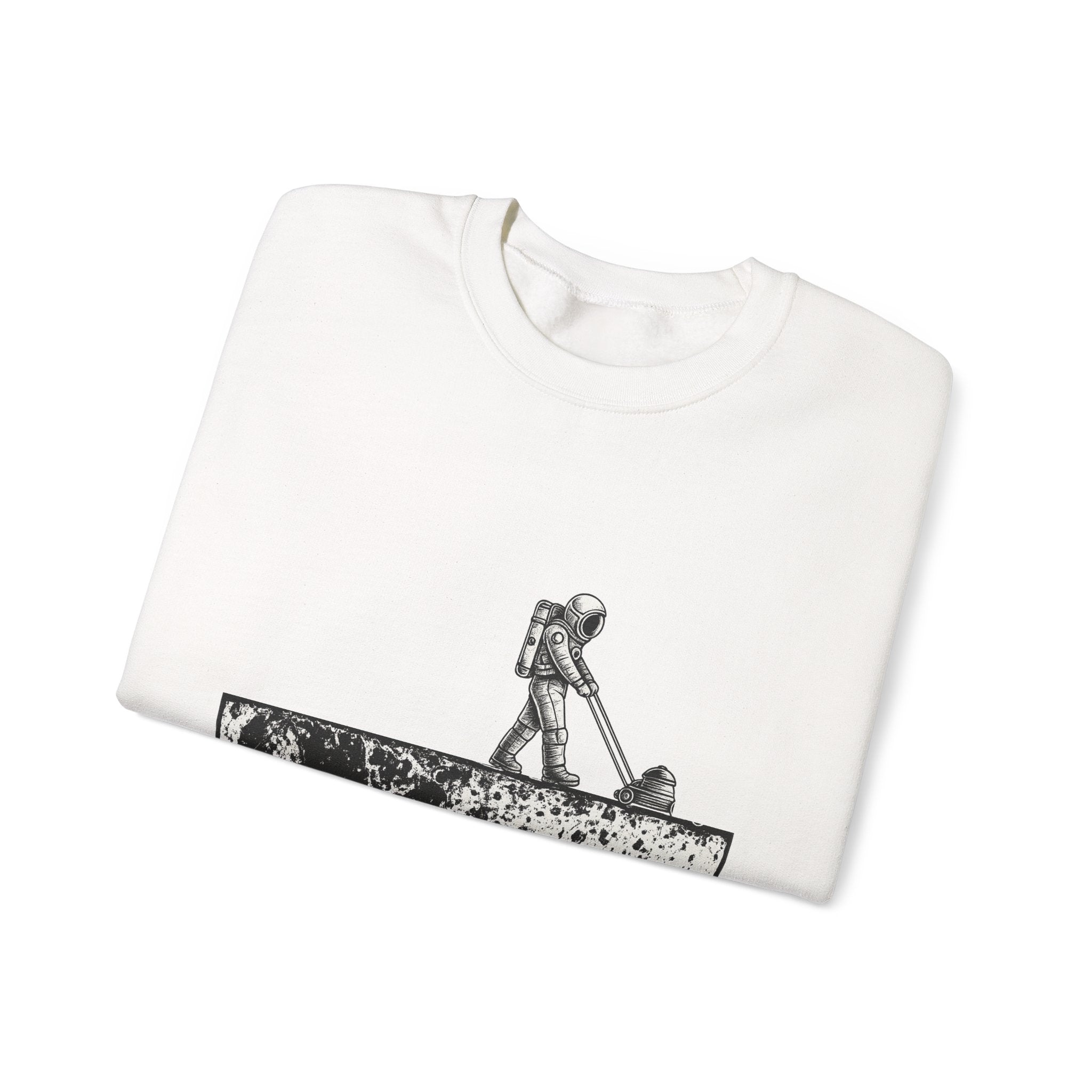 Sweatshirt — Astronaut Mowing the Moon Graphic