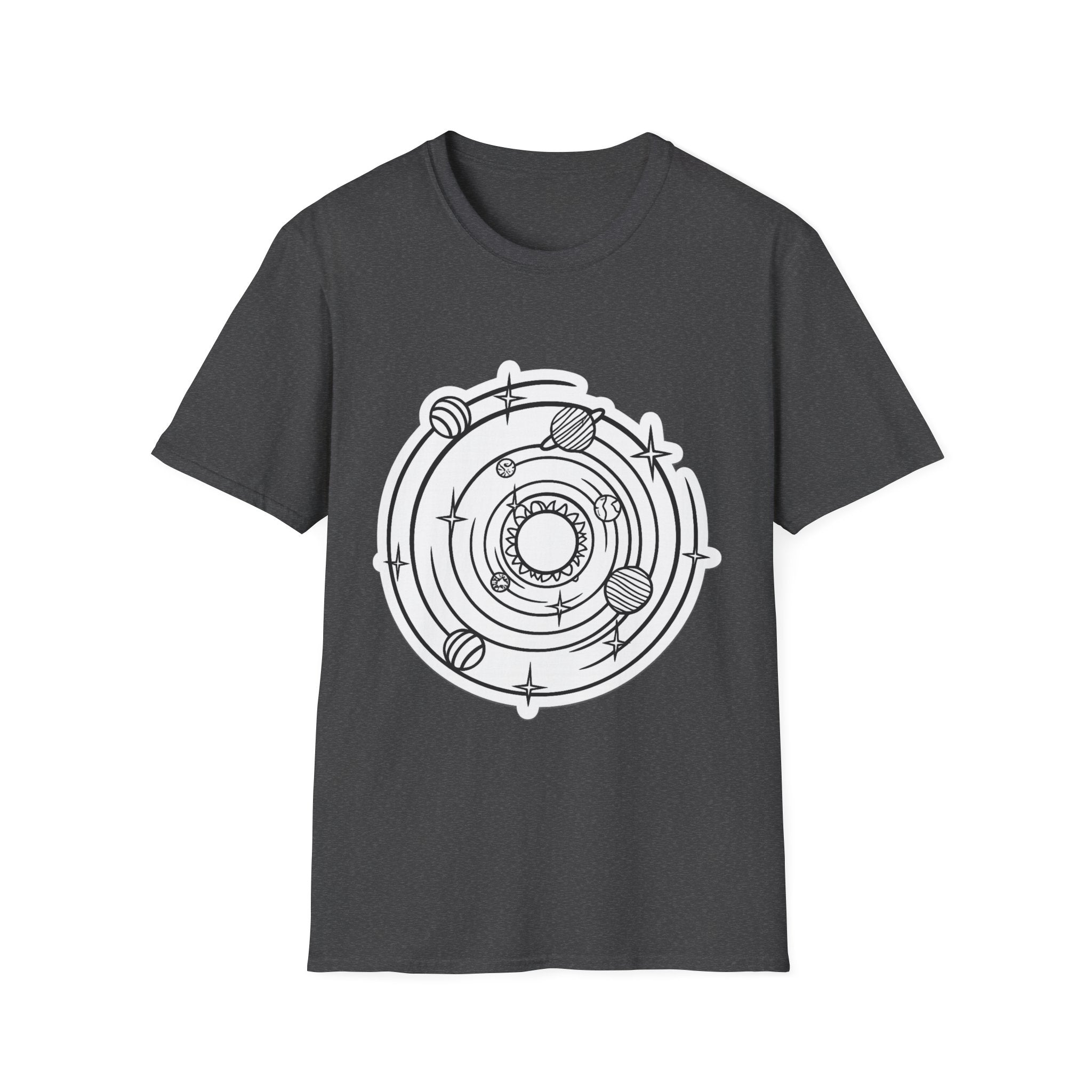 Celestial Orbit Graphic T-Shirt — Minimal Solar System Tee