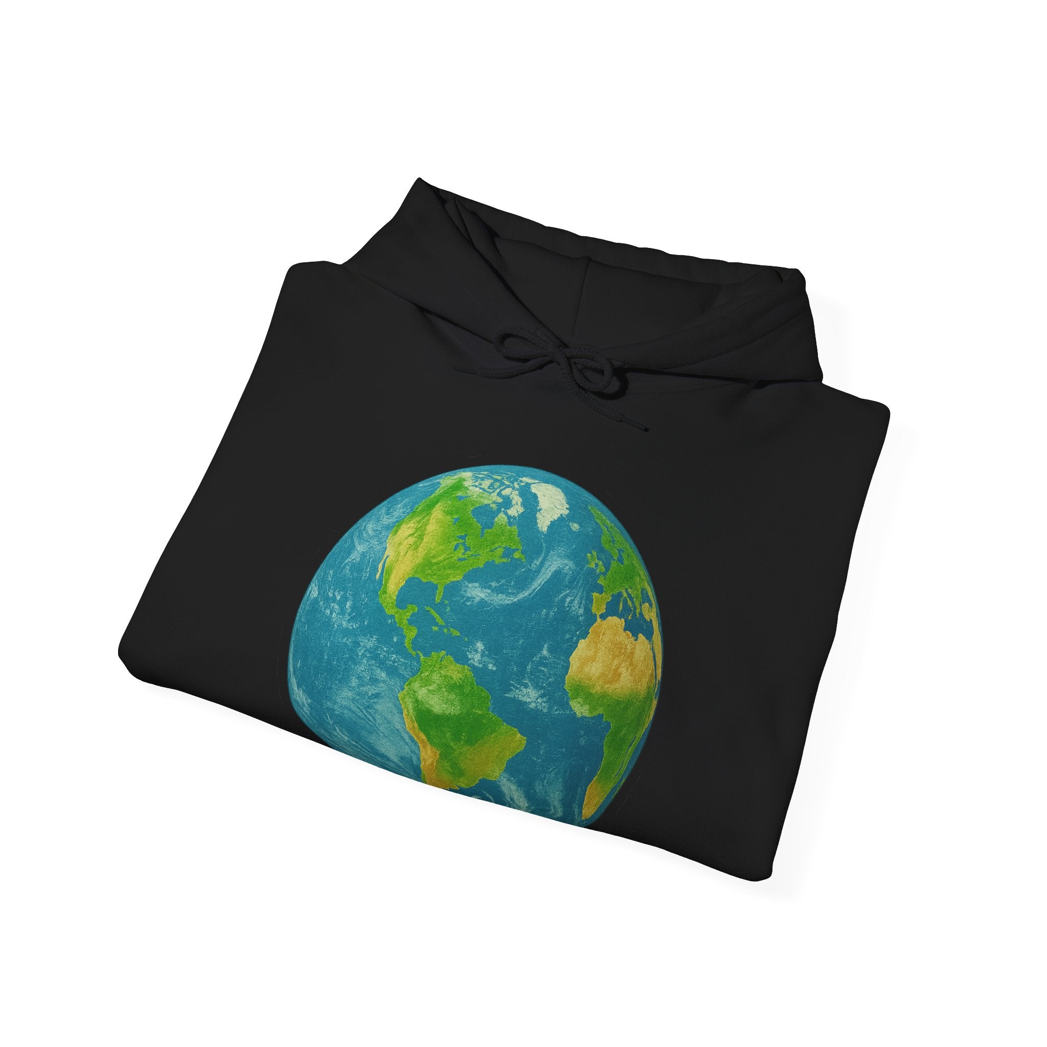 Earth Graphic Hoodie — Planet Globe Pullover for Environmental Lovers