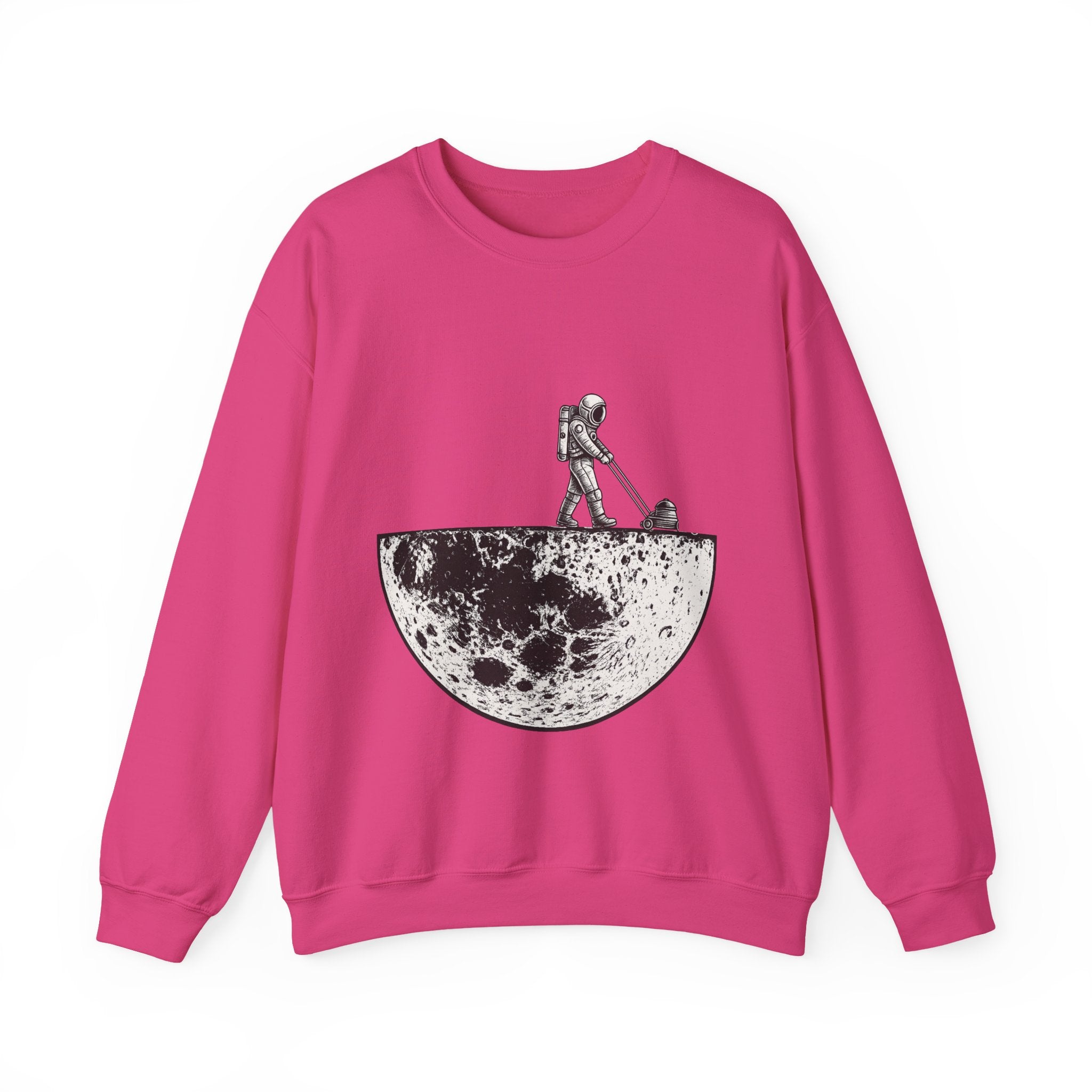 Sweatshirt — Astronaut Mowing the Moon Graphic