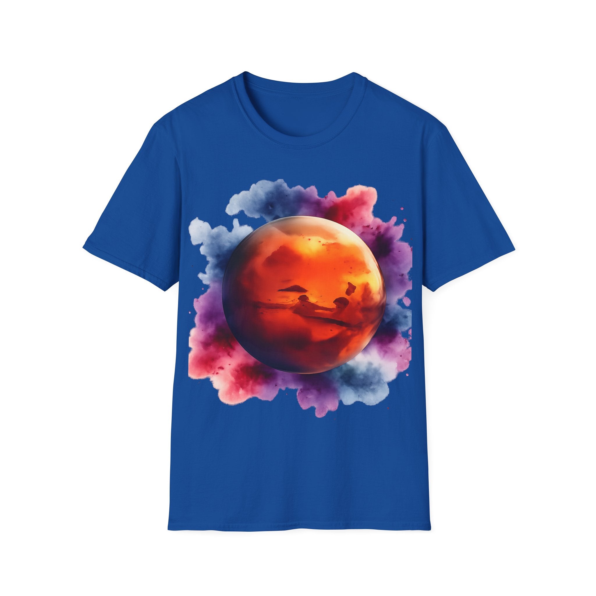 Mars Planet Parten T-Shirt — Colorful Mars Graphic Tee