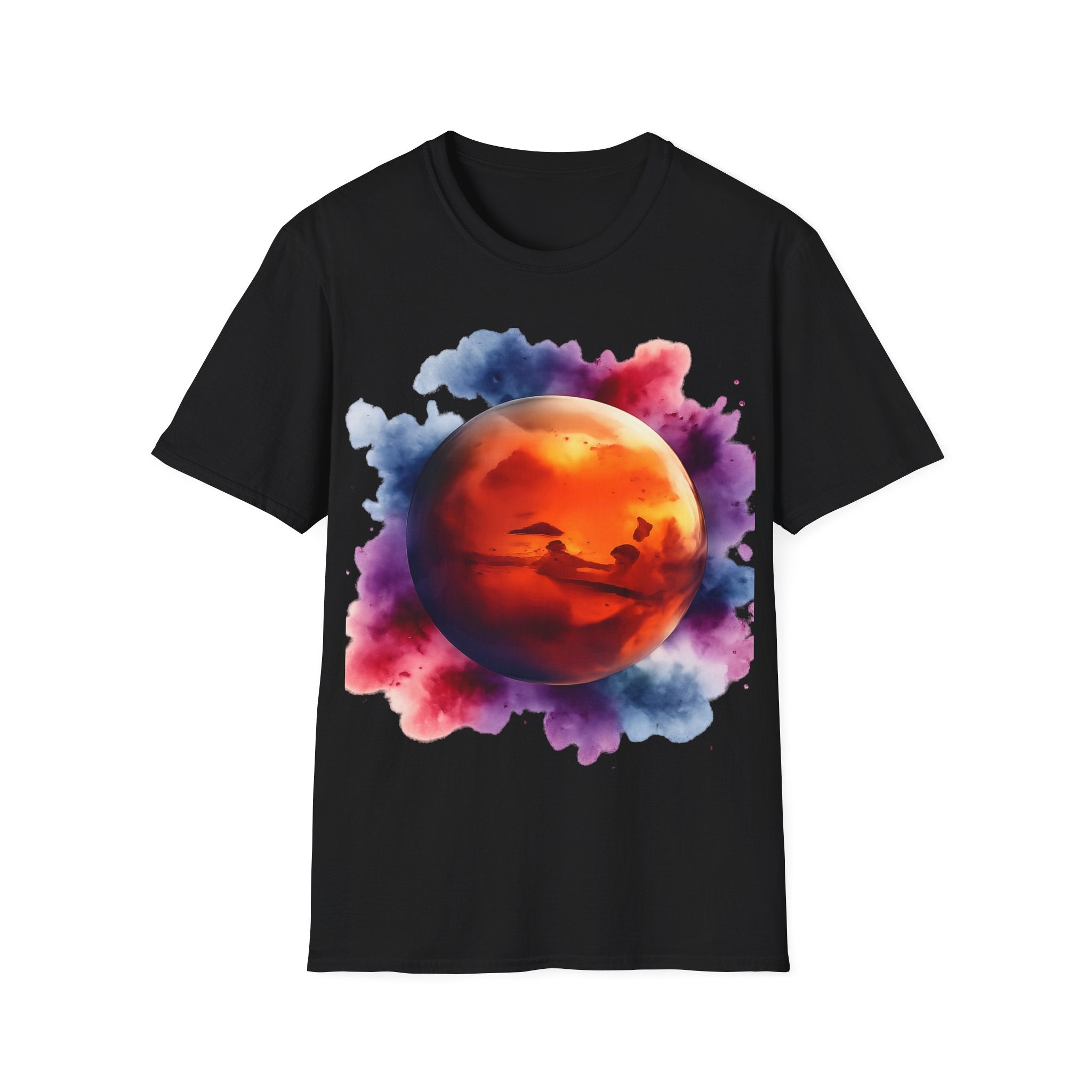 Mars Planet Parten T-Shirt — Colorful Mars Graphic Tee