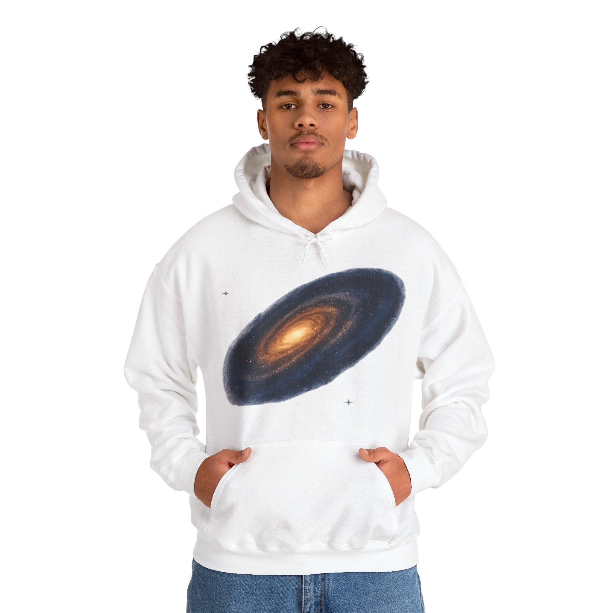 Galaxy Spiral Hoodie — Vintage Cosmic Milky Way Design