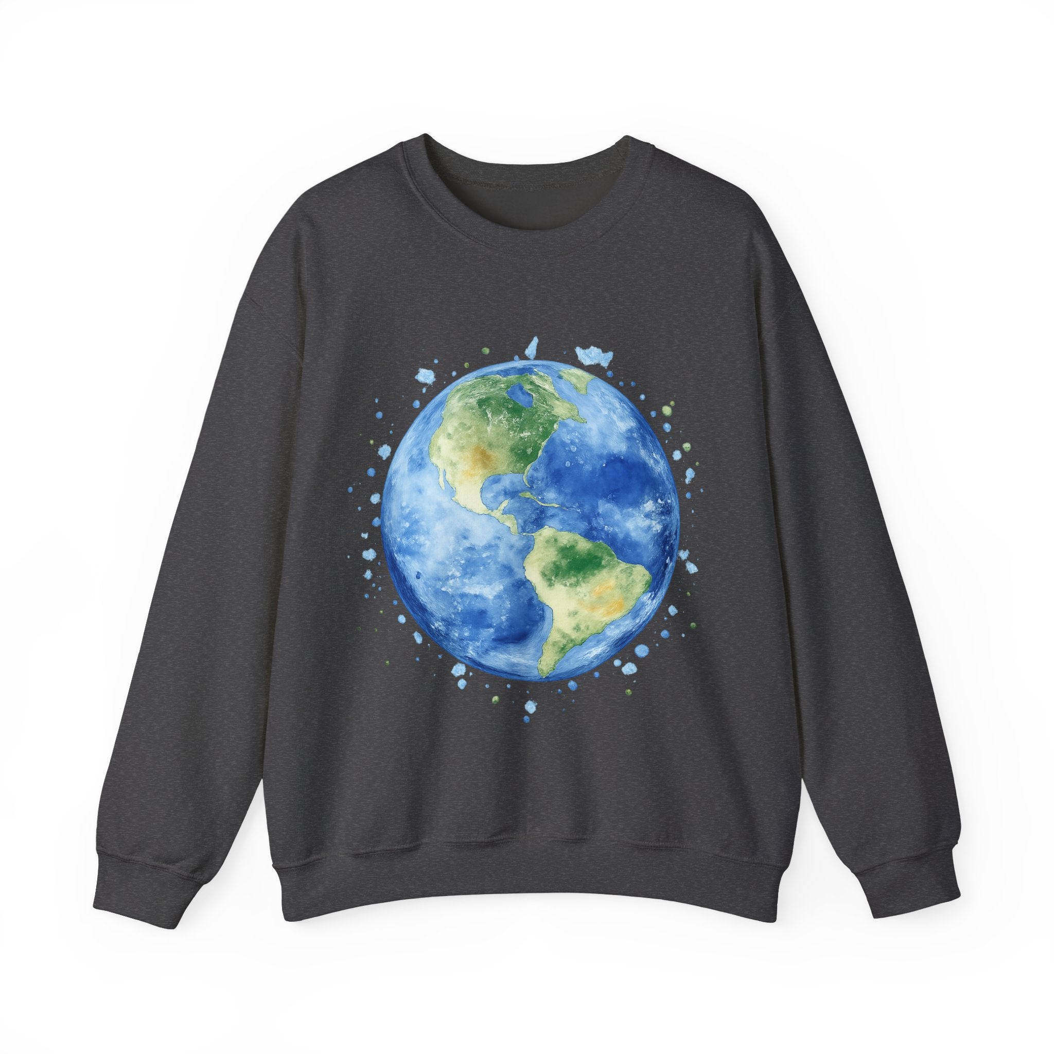 Earth Watercolor Crewneck Sweatshirt