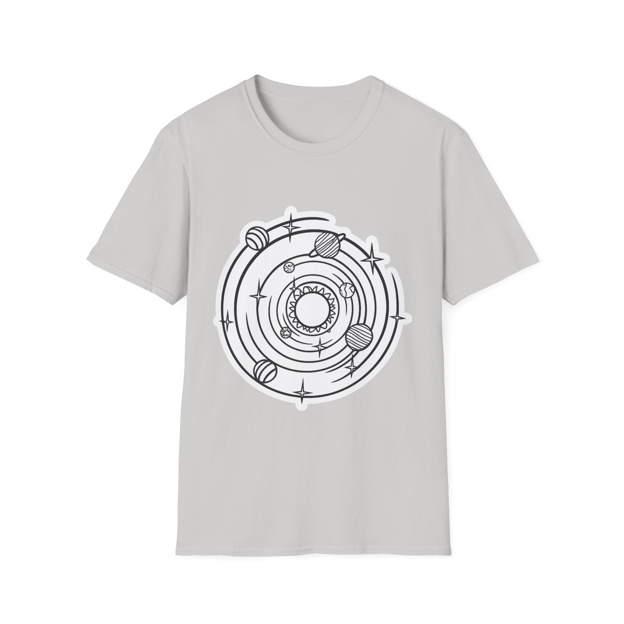 Celestial Orbit Graphic T-Shirt — Minimal Solar System Tee