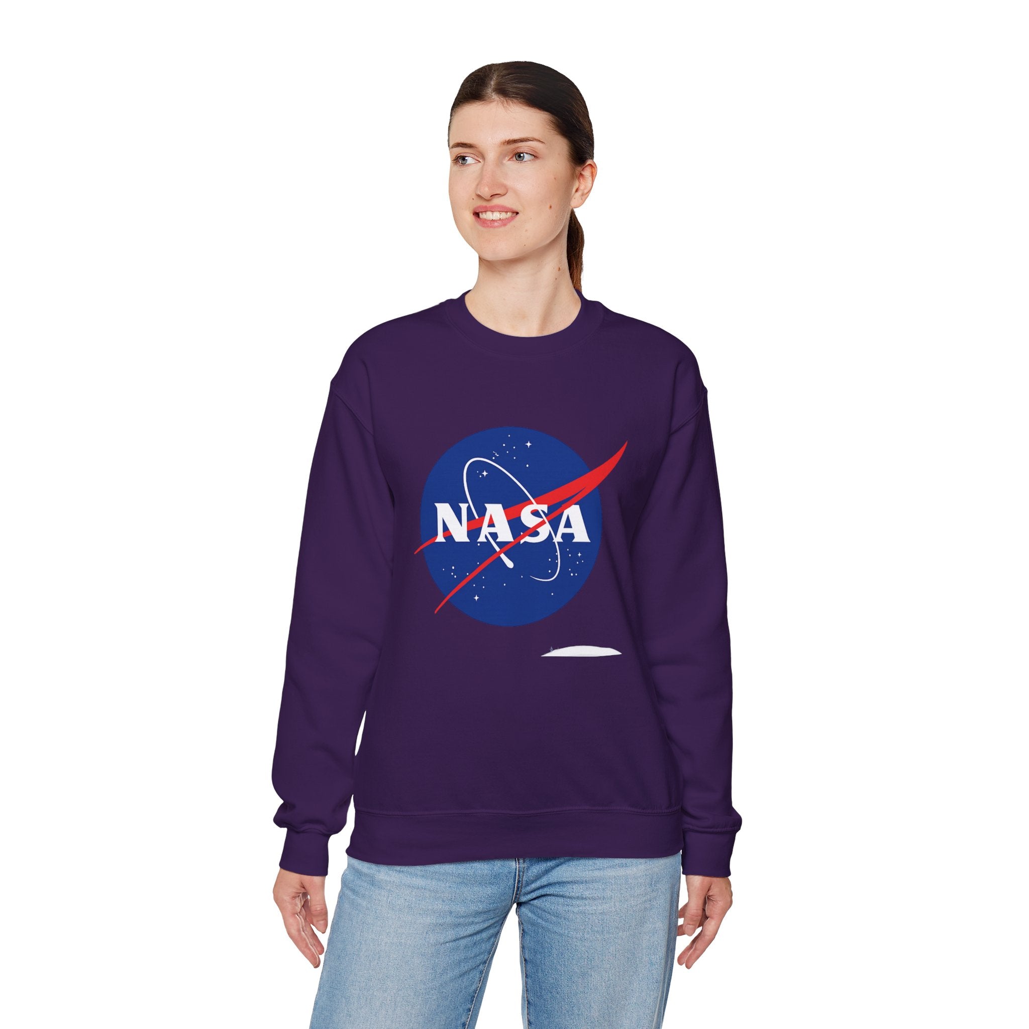 NASA Logo Crewneck Sweatshirt — Retro Space Graphic Pullover