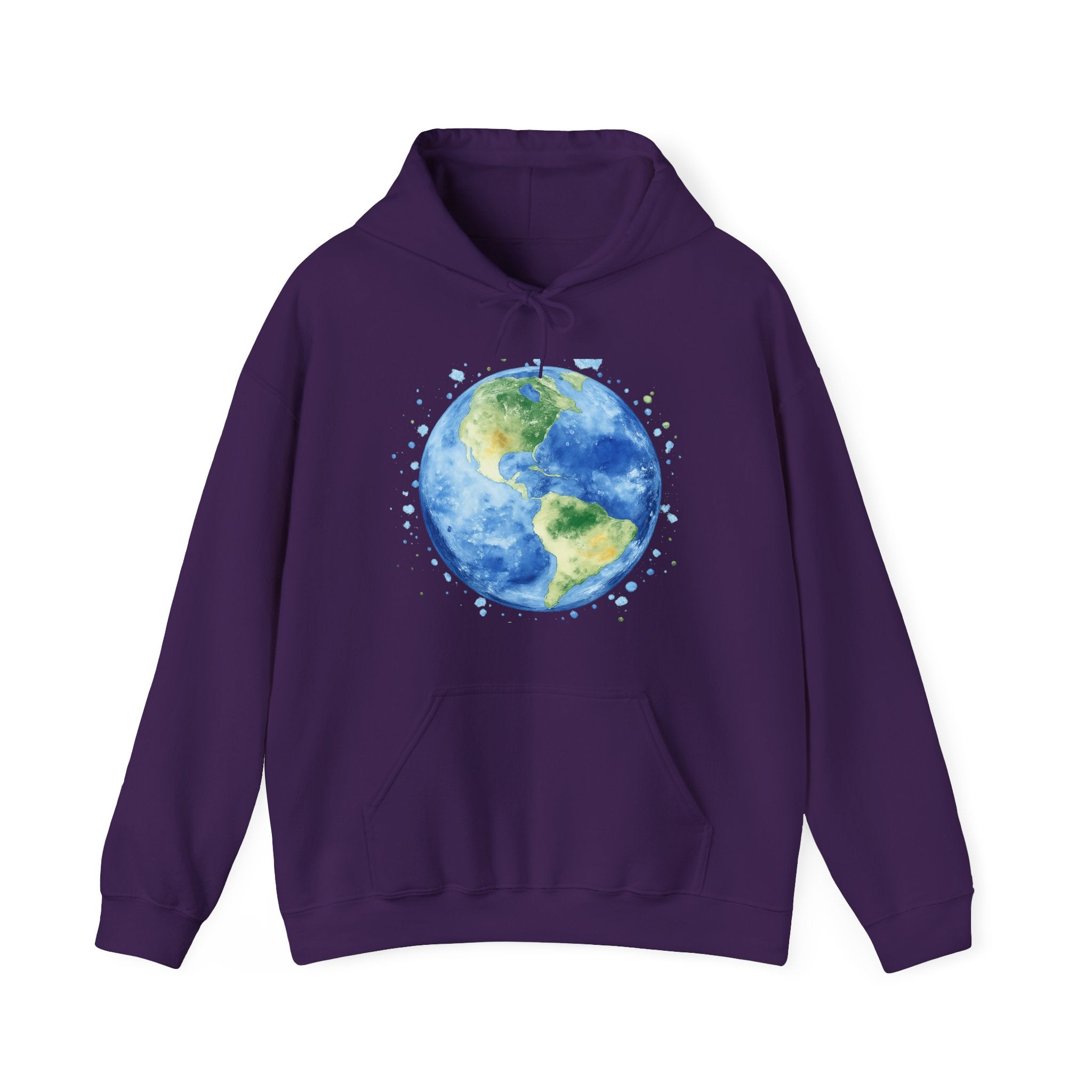 Earth Watercolor Unisex Hoodie (Men & Women)