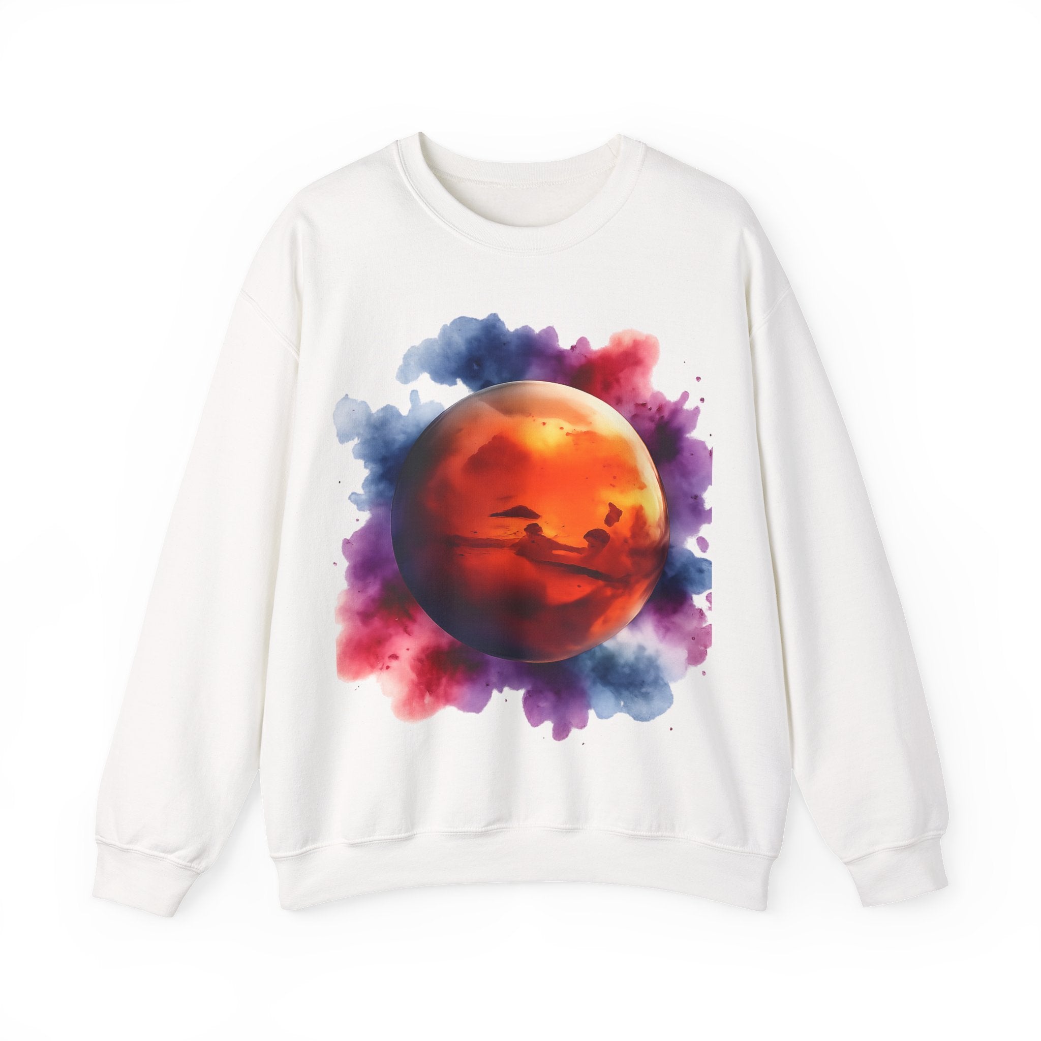 Mars Planet Parten Sweatshirt - Colorful Mars Graphic Tee