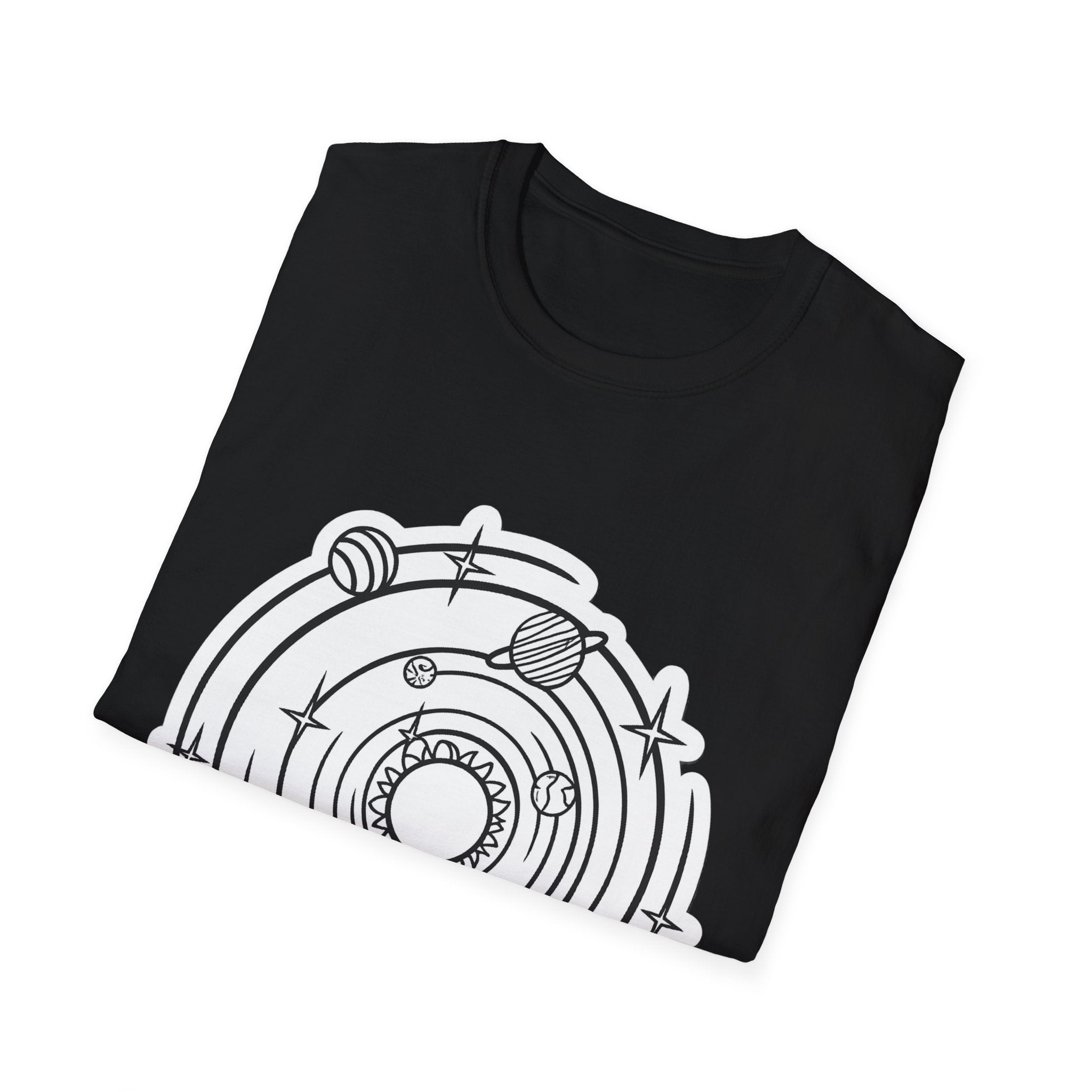 Celestial Orbit Graphic T-Shirt — Minimal Solar System Tee
