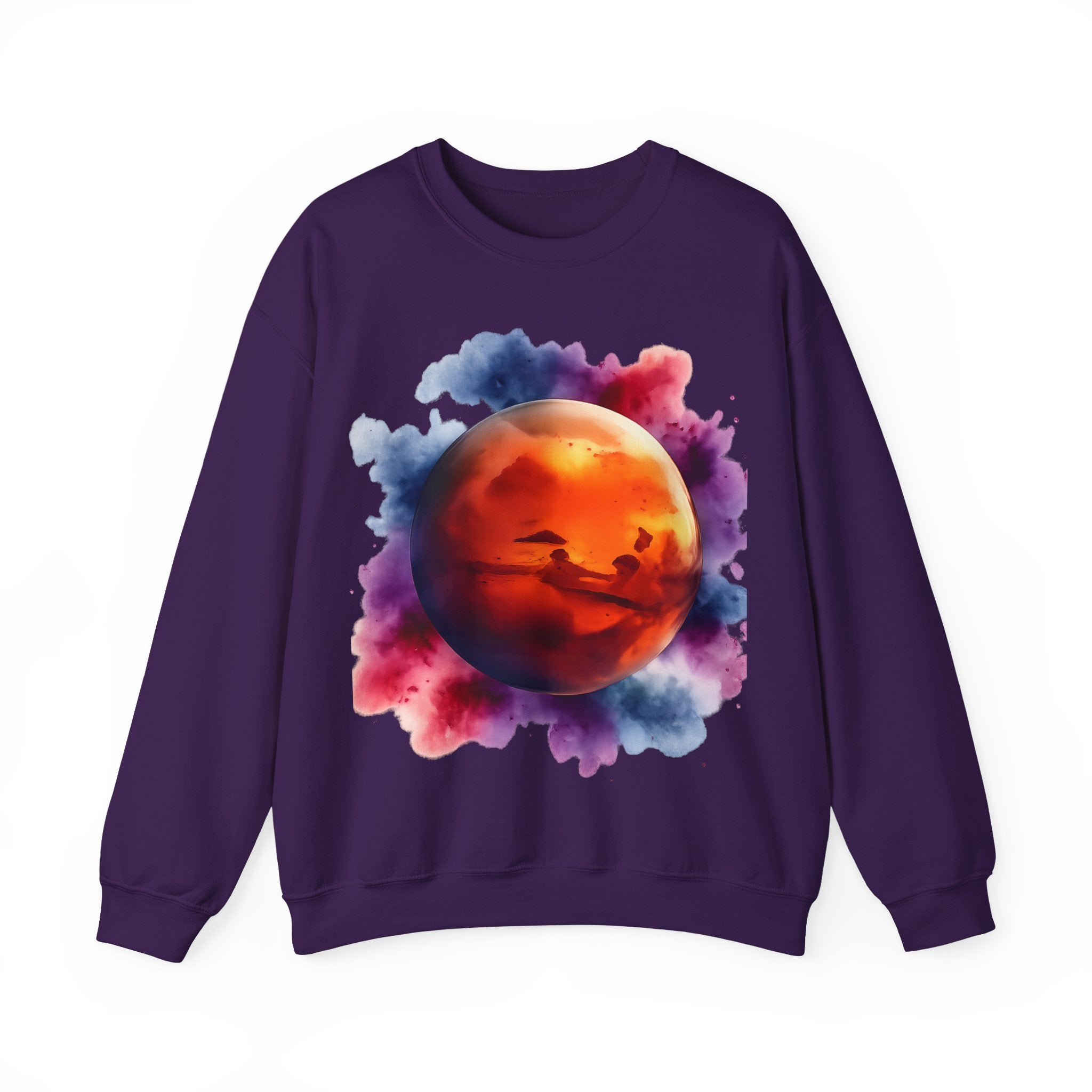 Mars Planet Parten Sweatshirt - Colorful Mars Graphic Tee