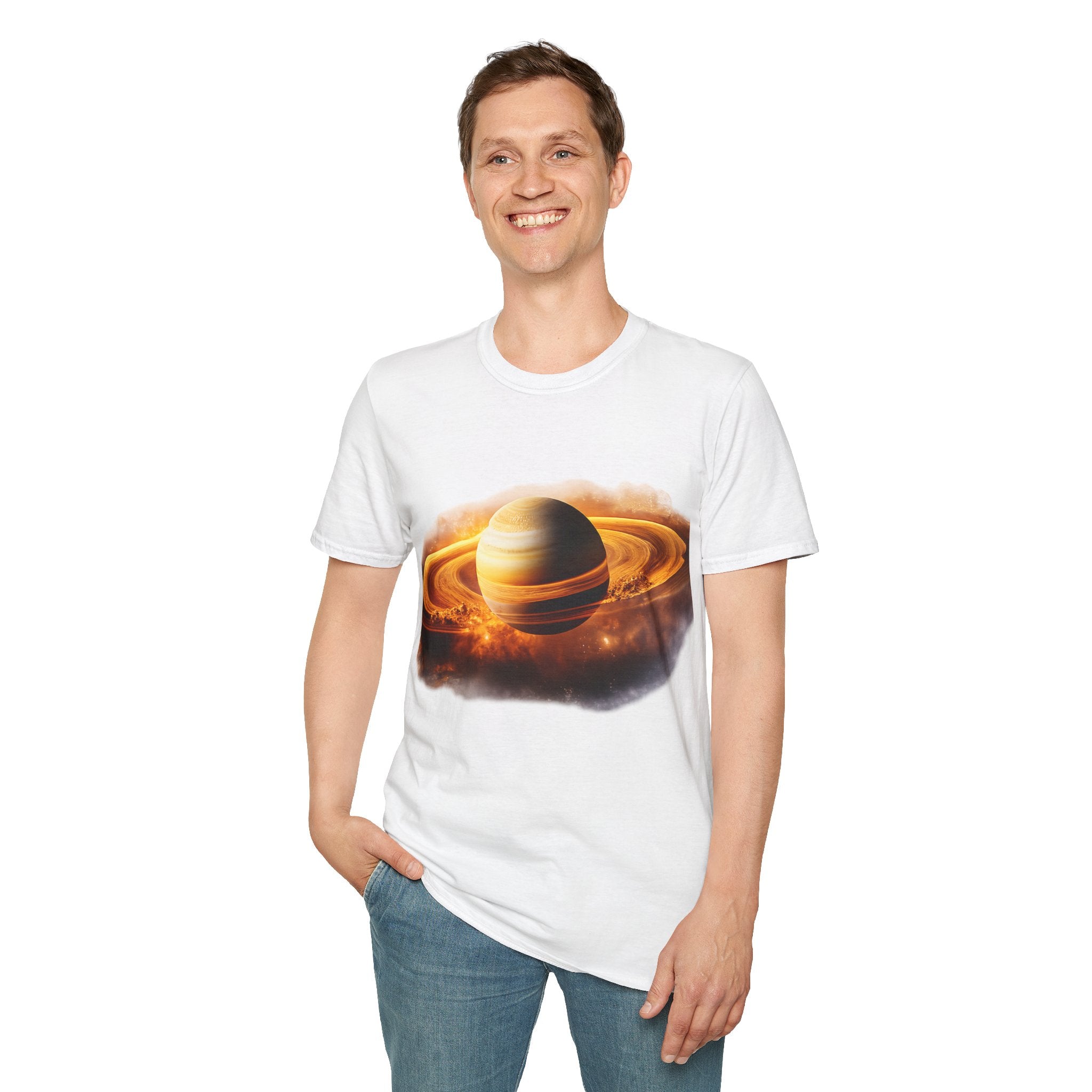 Saturn Rings Graphic T-Shirt — Cosmic Planet Art Tee